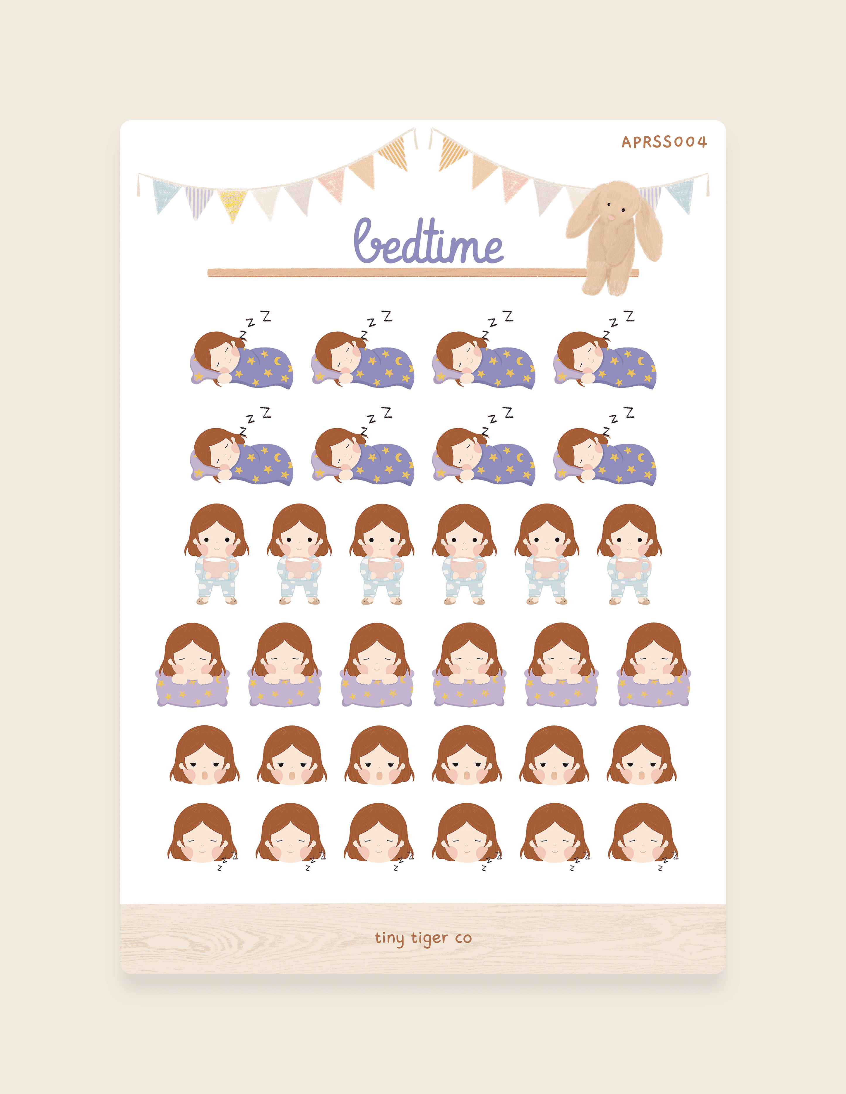 Bedtime Sticker Sheet SS004