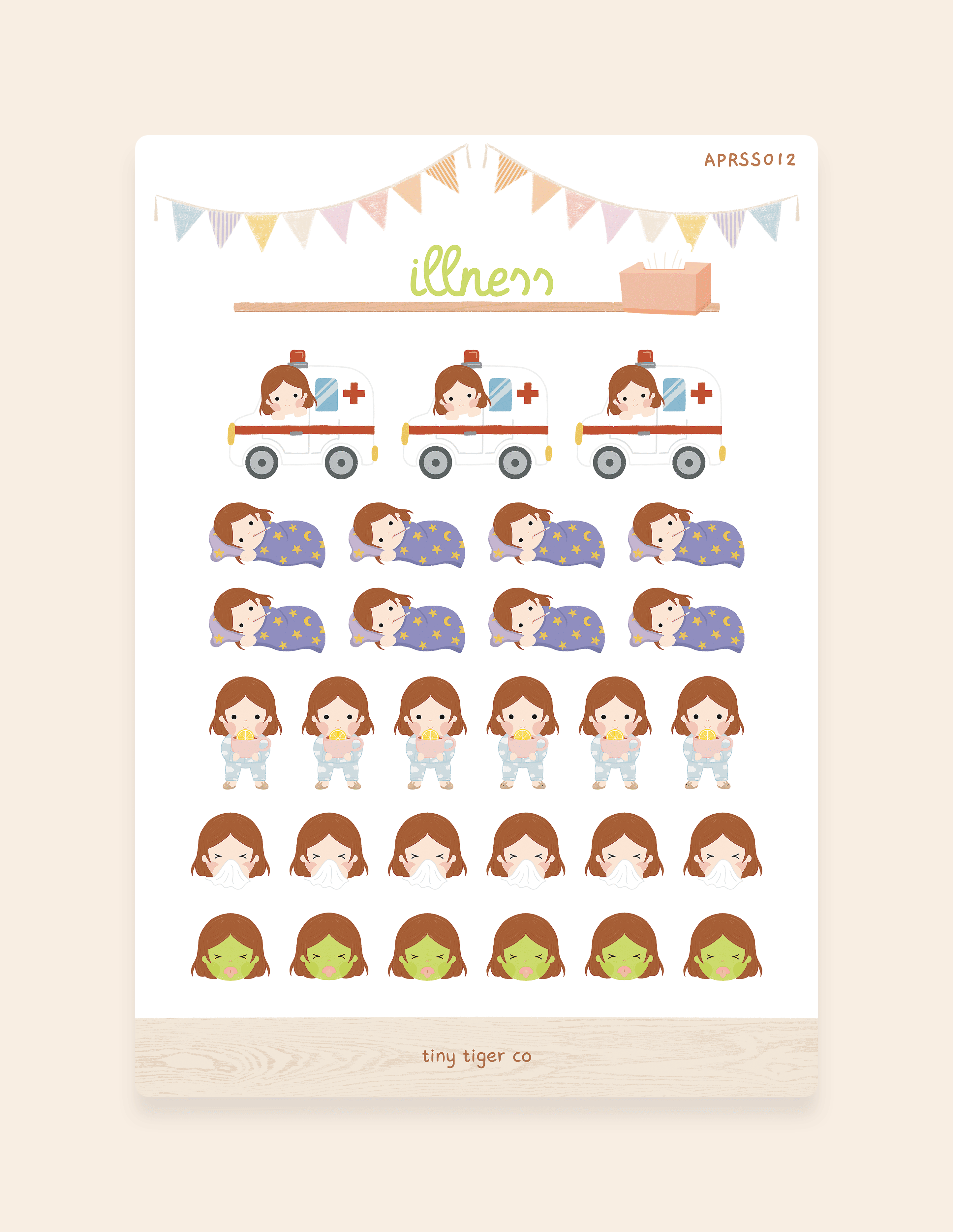 Illness Sticker Sheet SS012