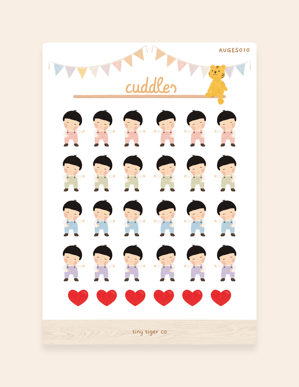 Cuddles Sticker Sheet ES010