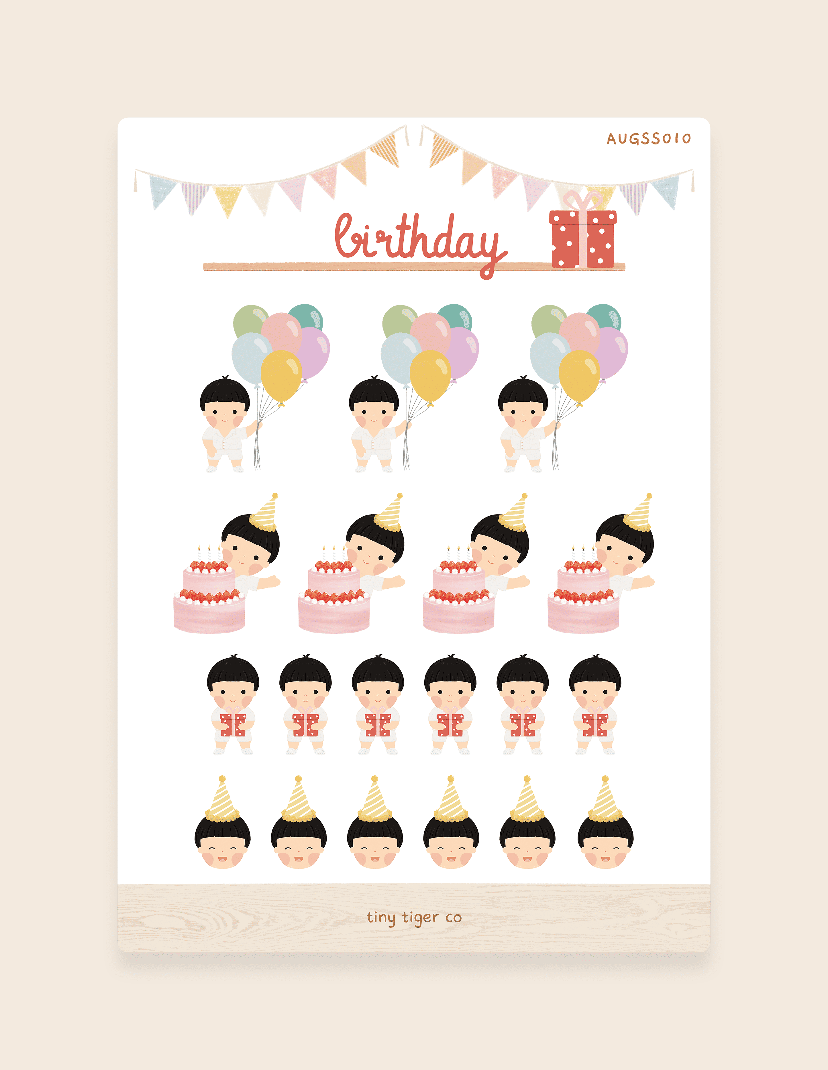 Birthday Sticker Sheet SS010