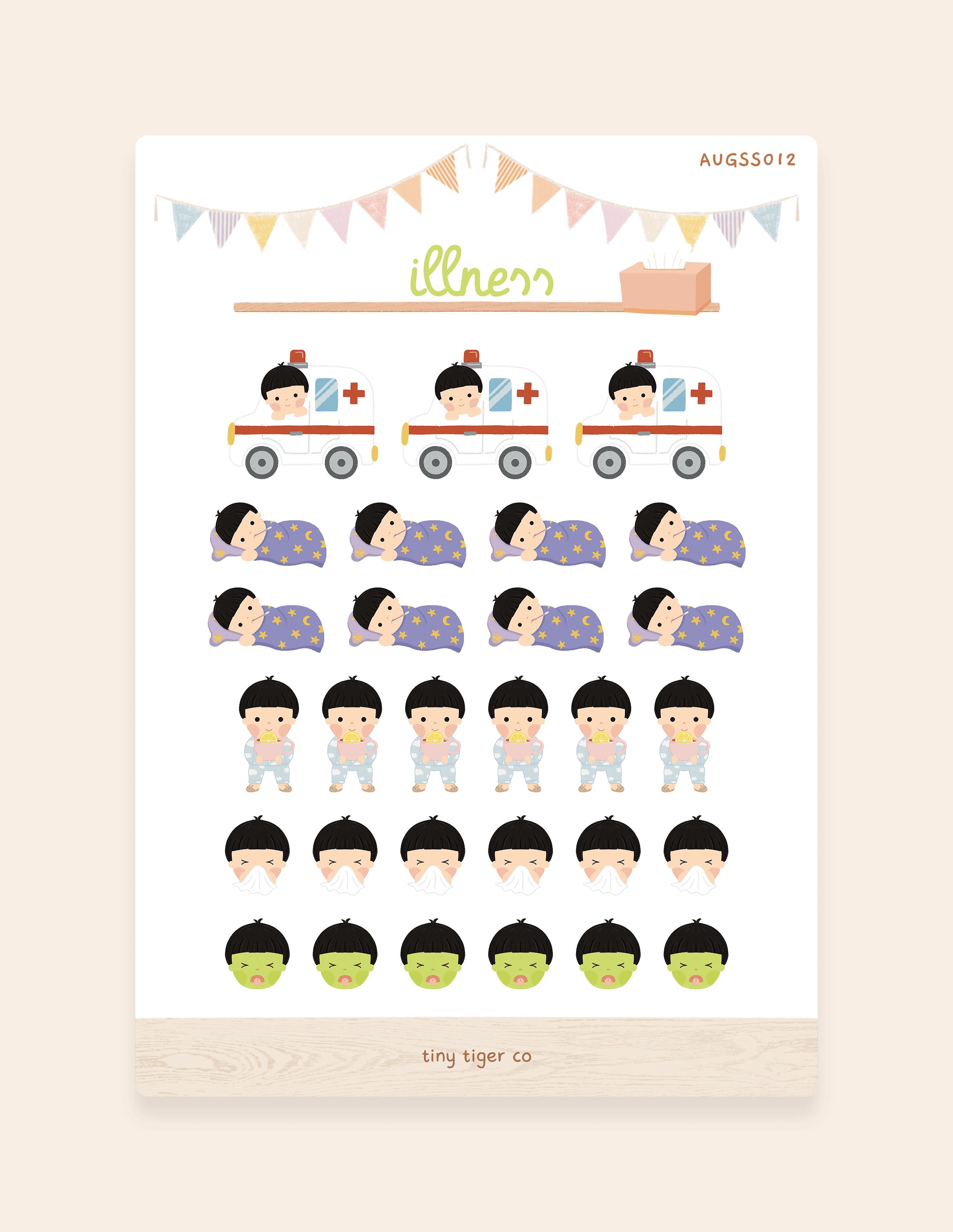 Illness Sticker Sheet SS012