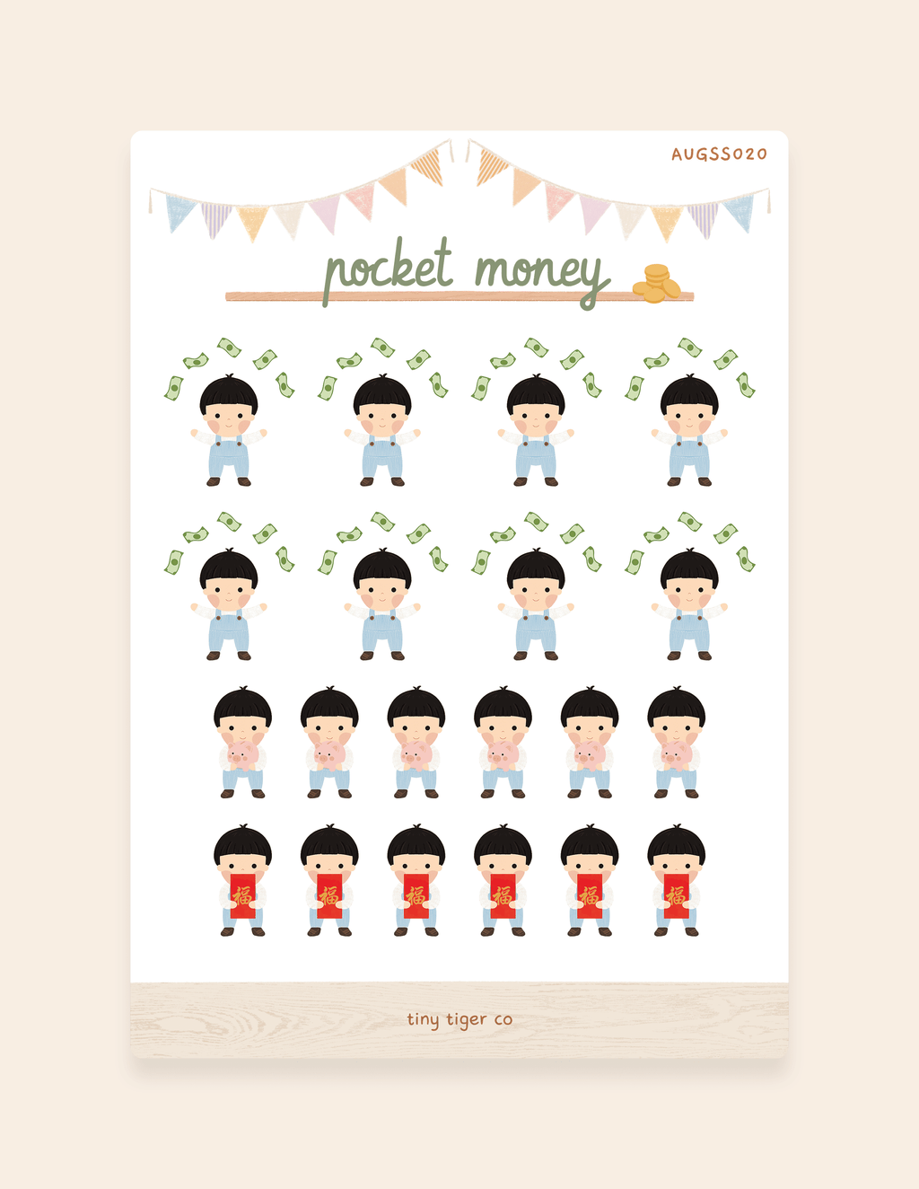 Pocket Money Sticker Sheet SS020