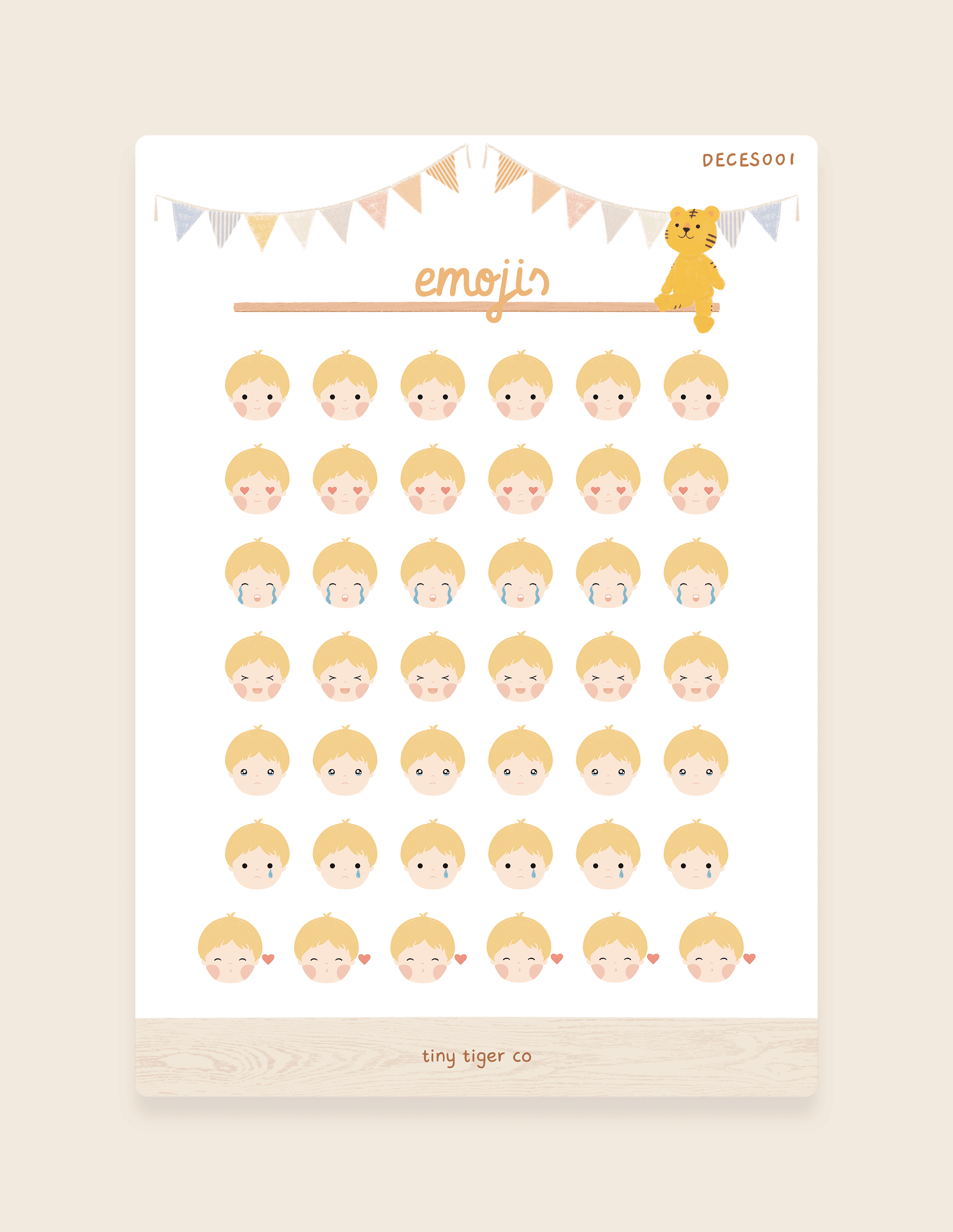 Emotions Sticker Sheet ES001