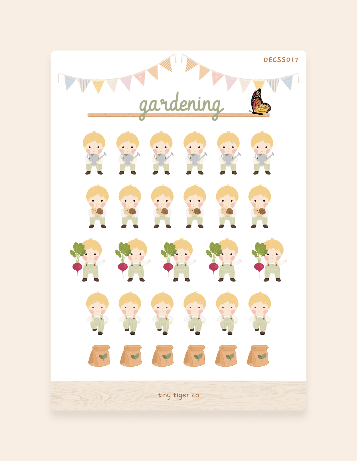 Gardening Sticker Sheet SS017