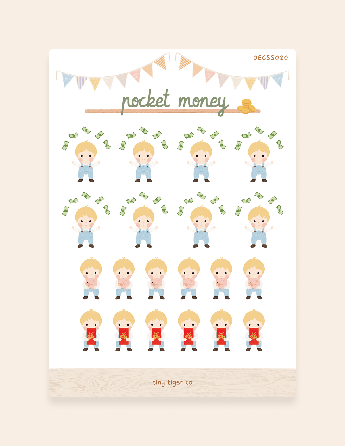 Pocket Money Sticker Sheet SS020