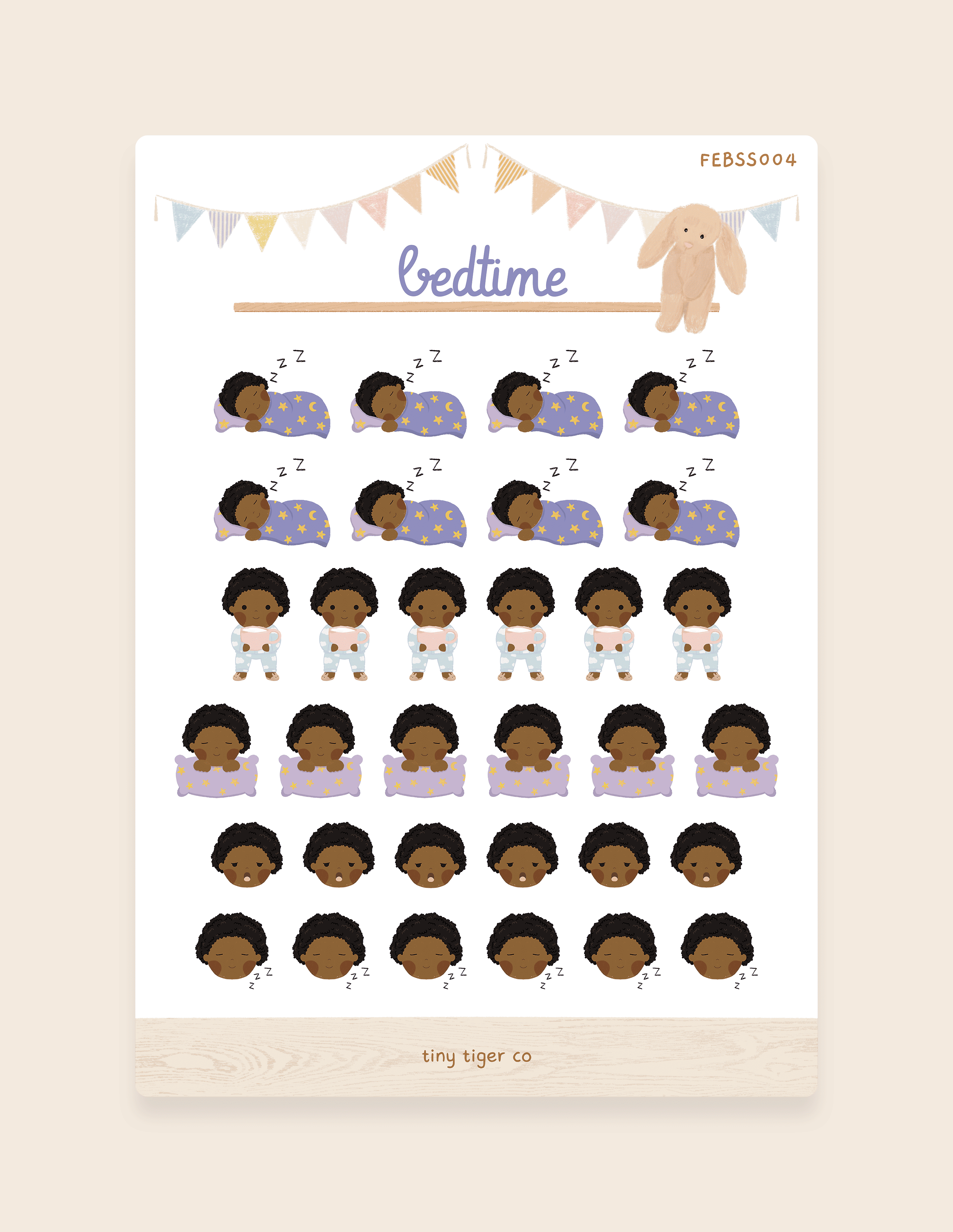 Bedtime Sticker Sheet SS004