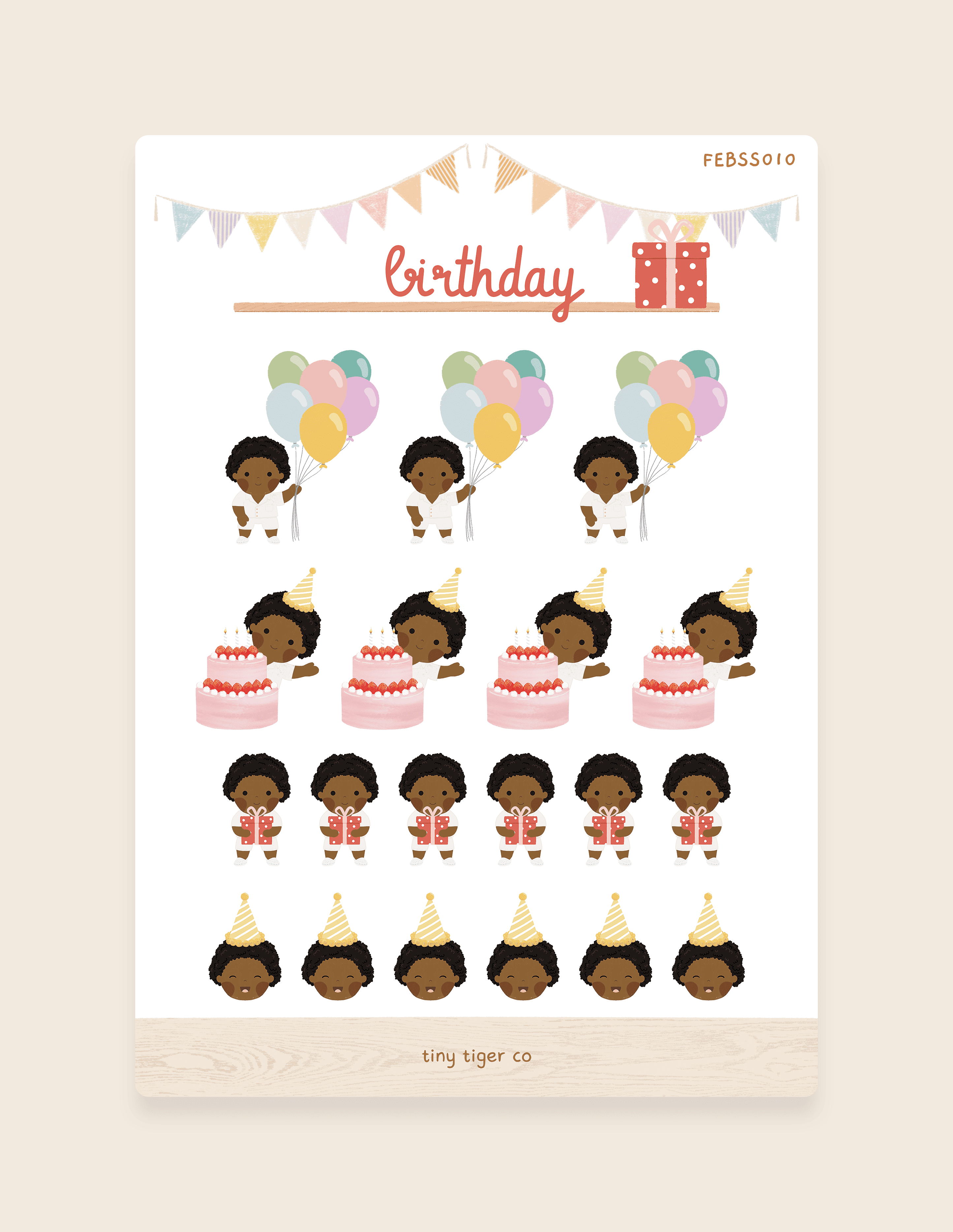Birthday Sticker Sheet SS010