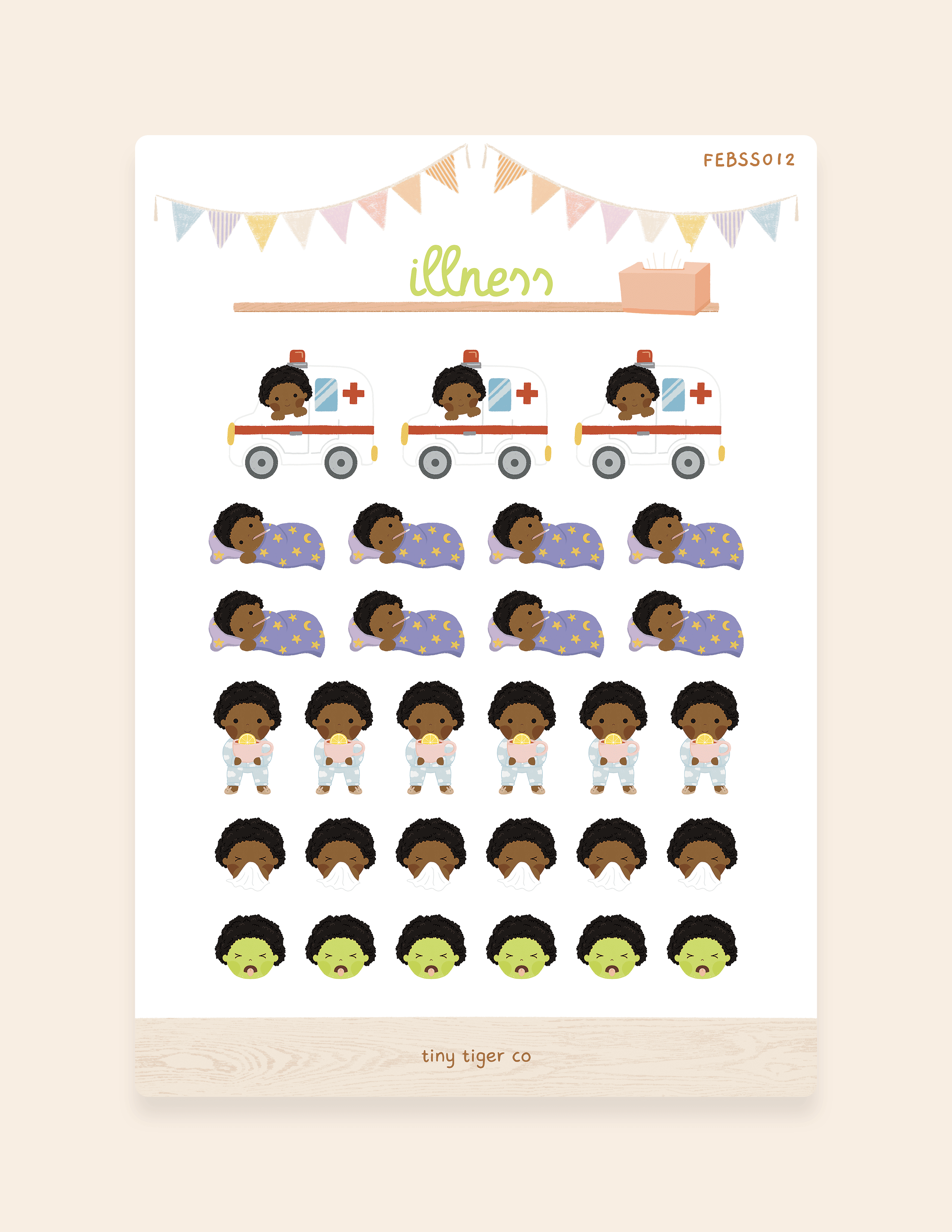 Illness Sticker Sheet SS012
