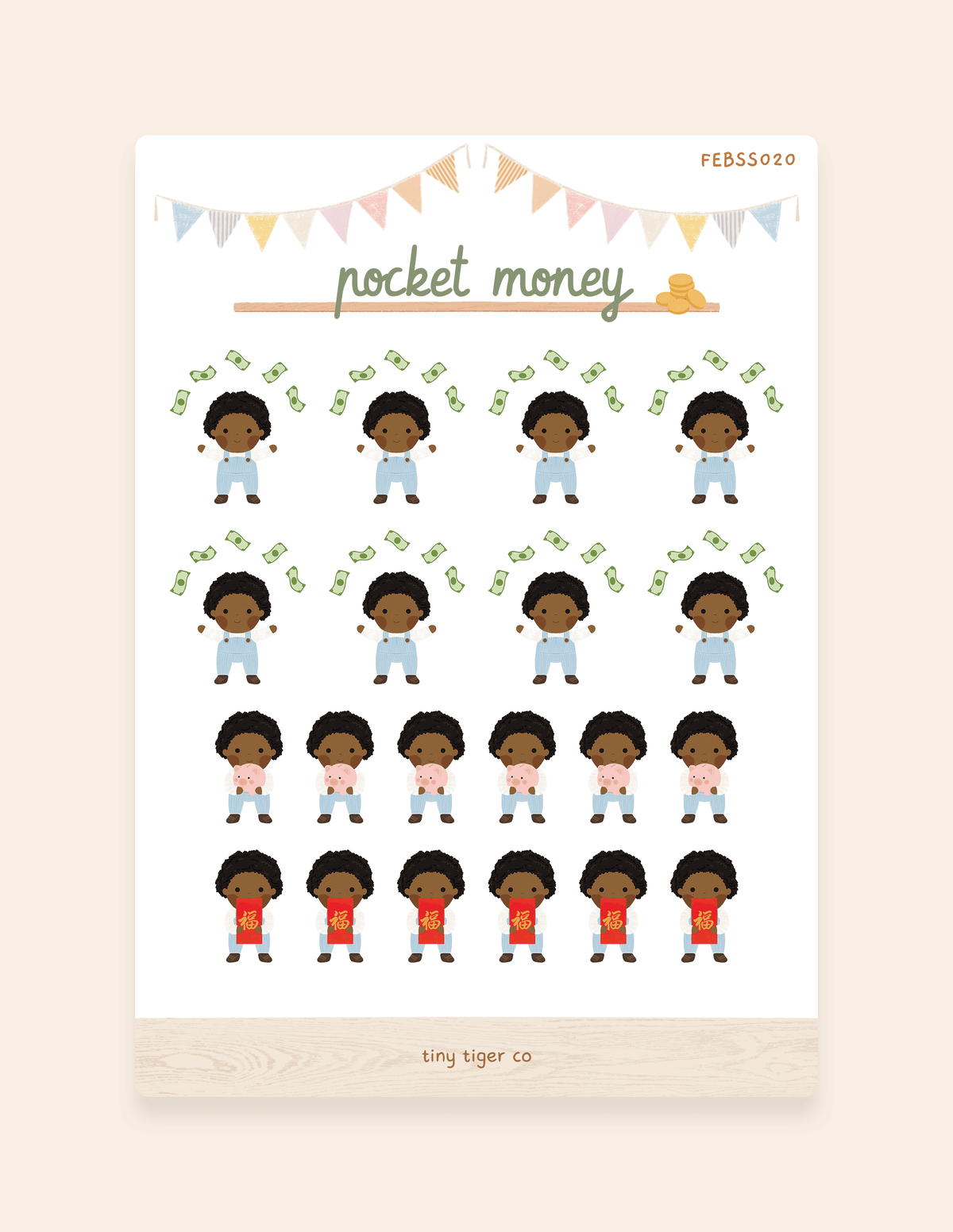 Pocket Money Sticker Sheet SS020