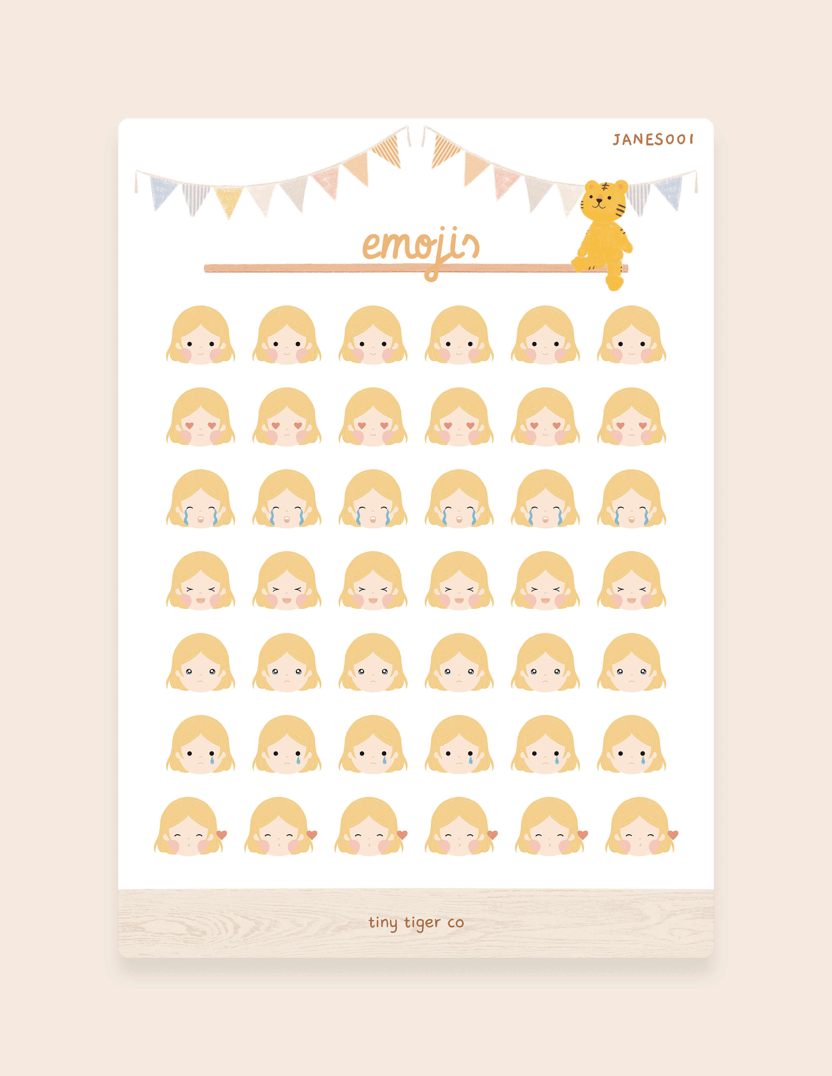 Emotions Sticker Sheet ES001