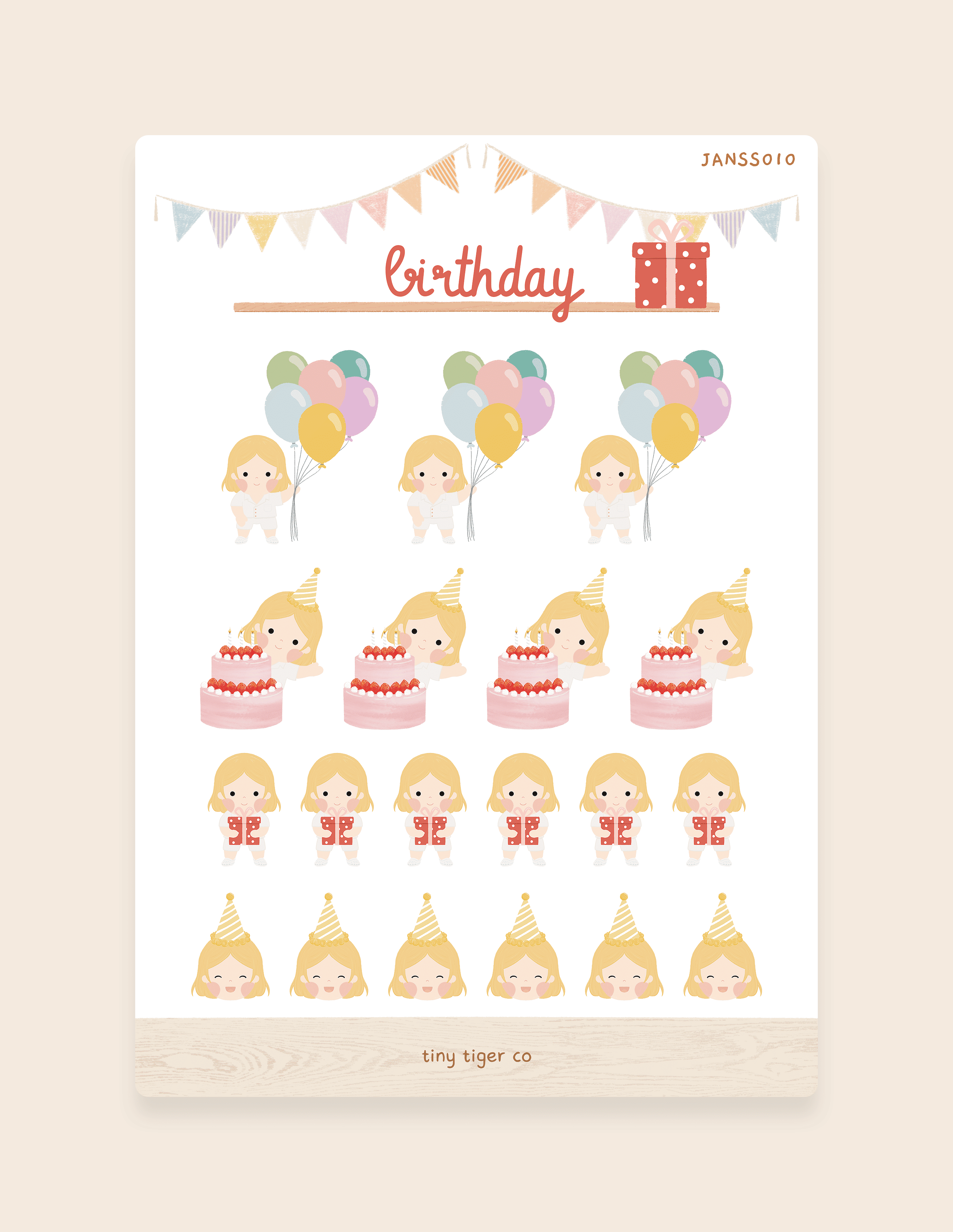 Birthday Sticker Sheet SS010