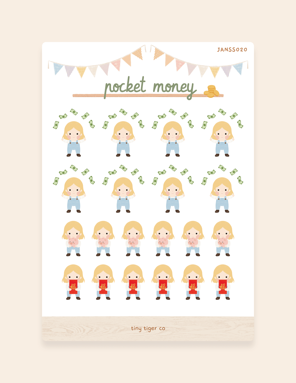 Pocket Money Sticker Sheet SS020