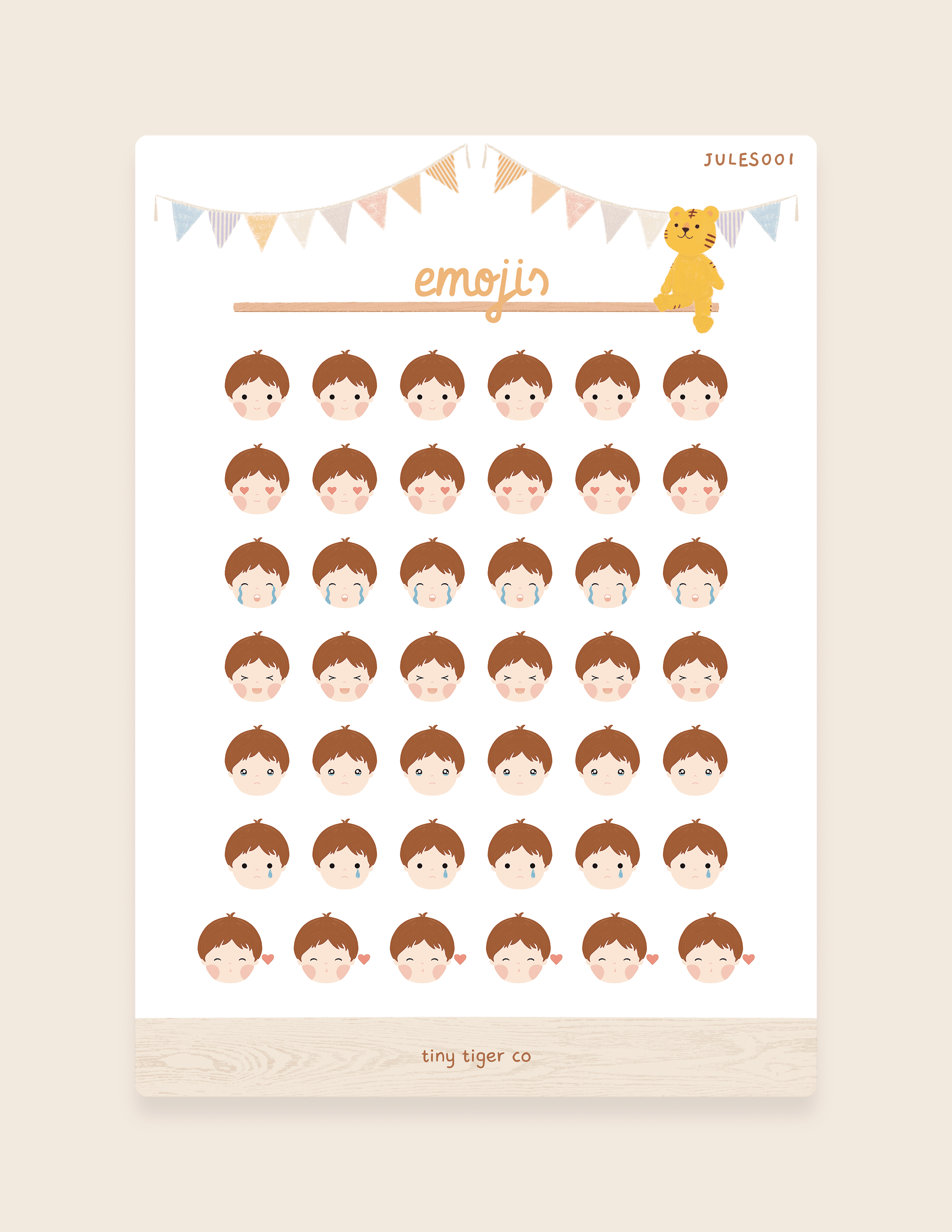 Emotions Sticker Sheet ES001