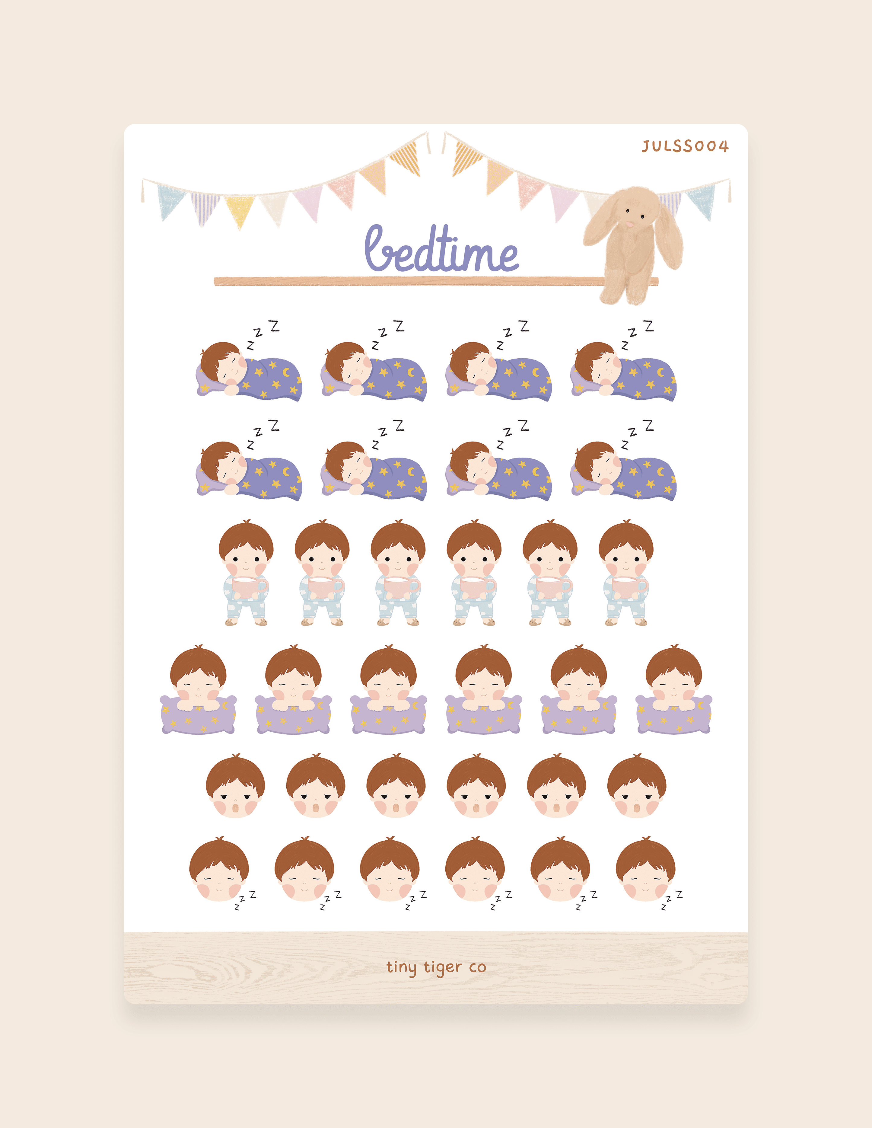 Bedtime Sticker Sheet SS004