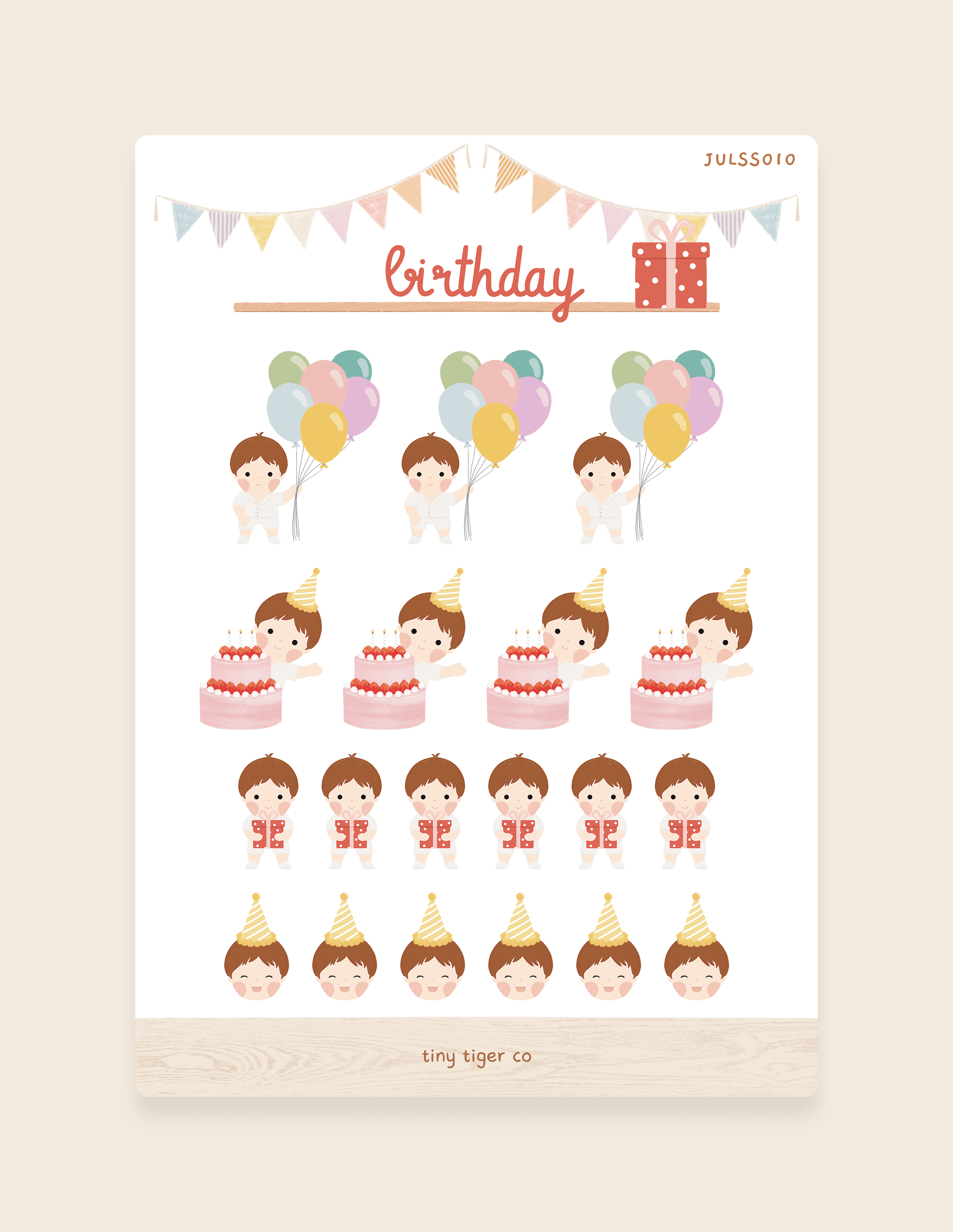 Birthday Sticker Sheet SS010