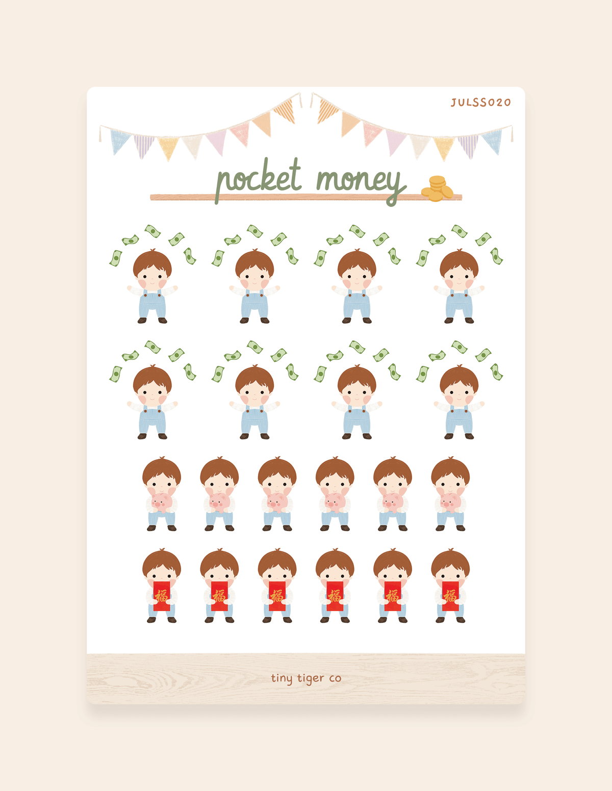 Pocket Money Sticker Sheet SS020