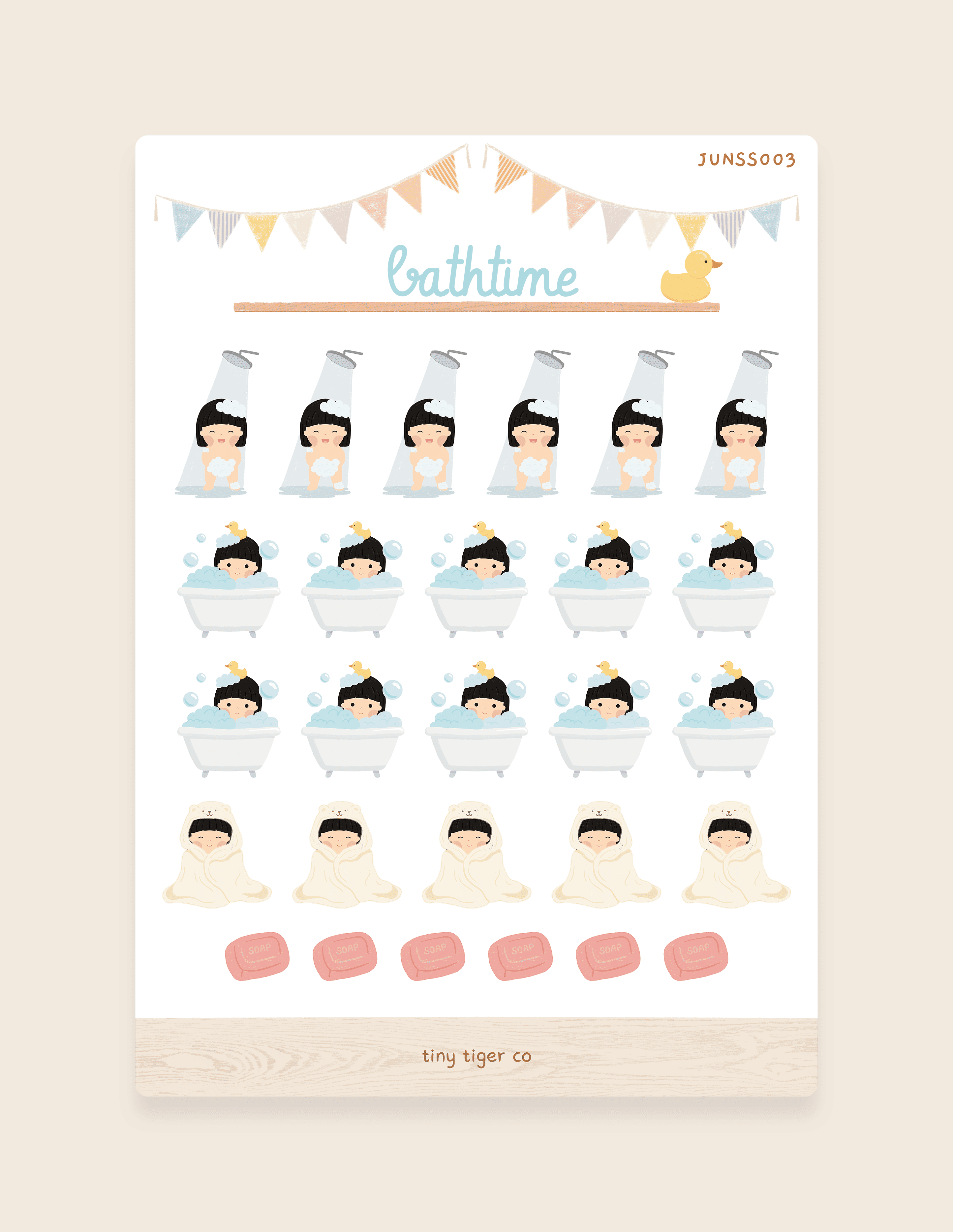 Bathtime Sticker Sheet SS003