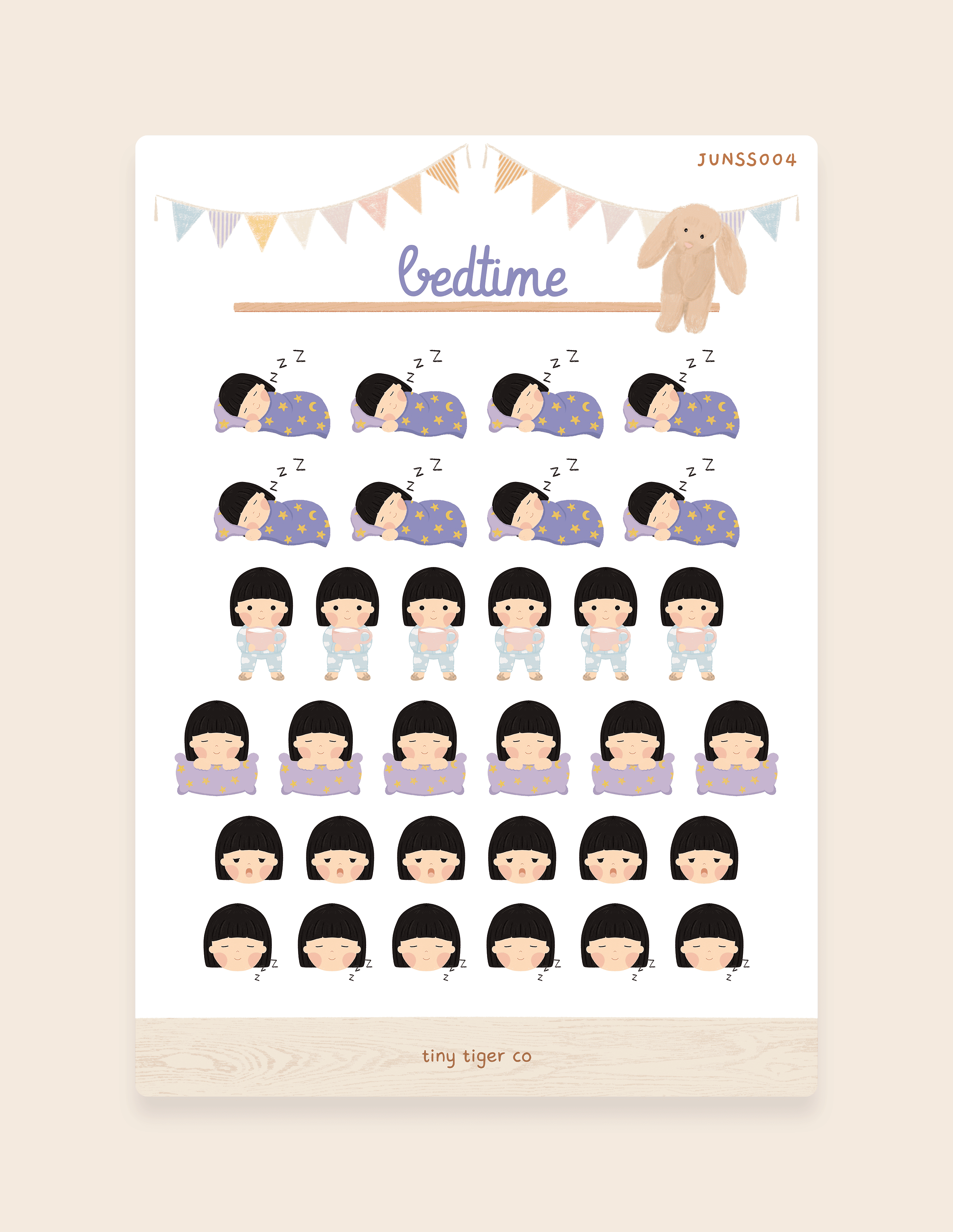 Bedtime Sticker Sheet SS004