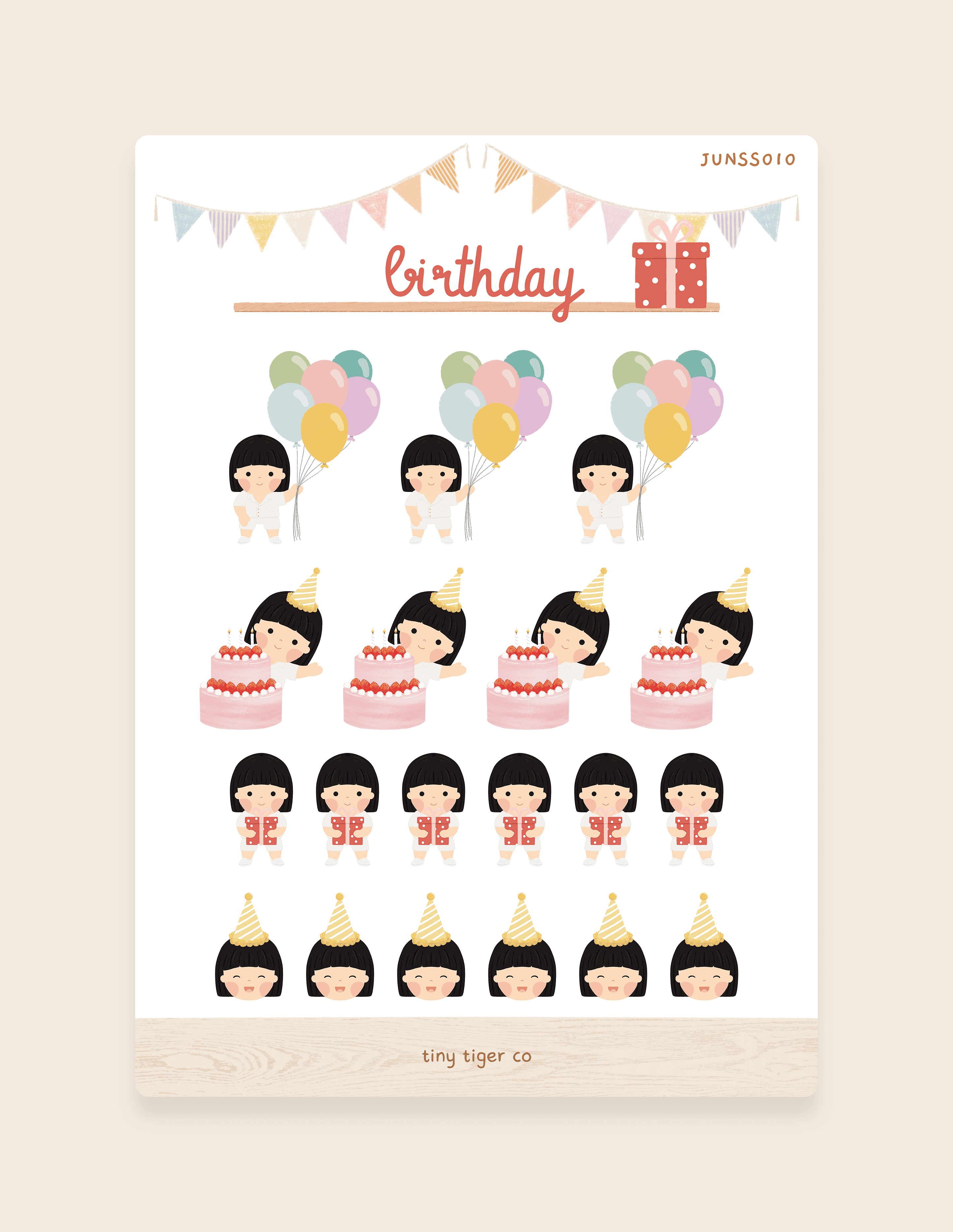 Birthday Sticker Sheet SS010