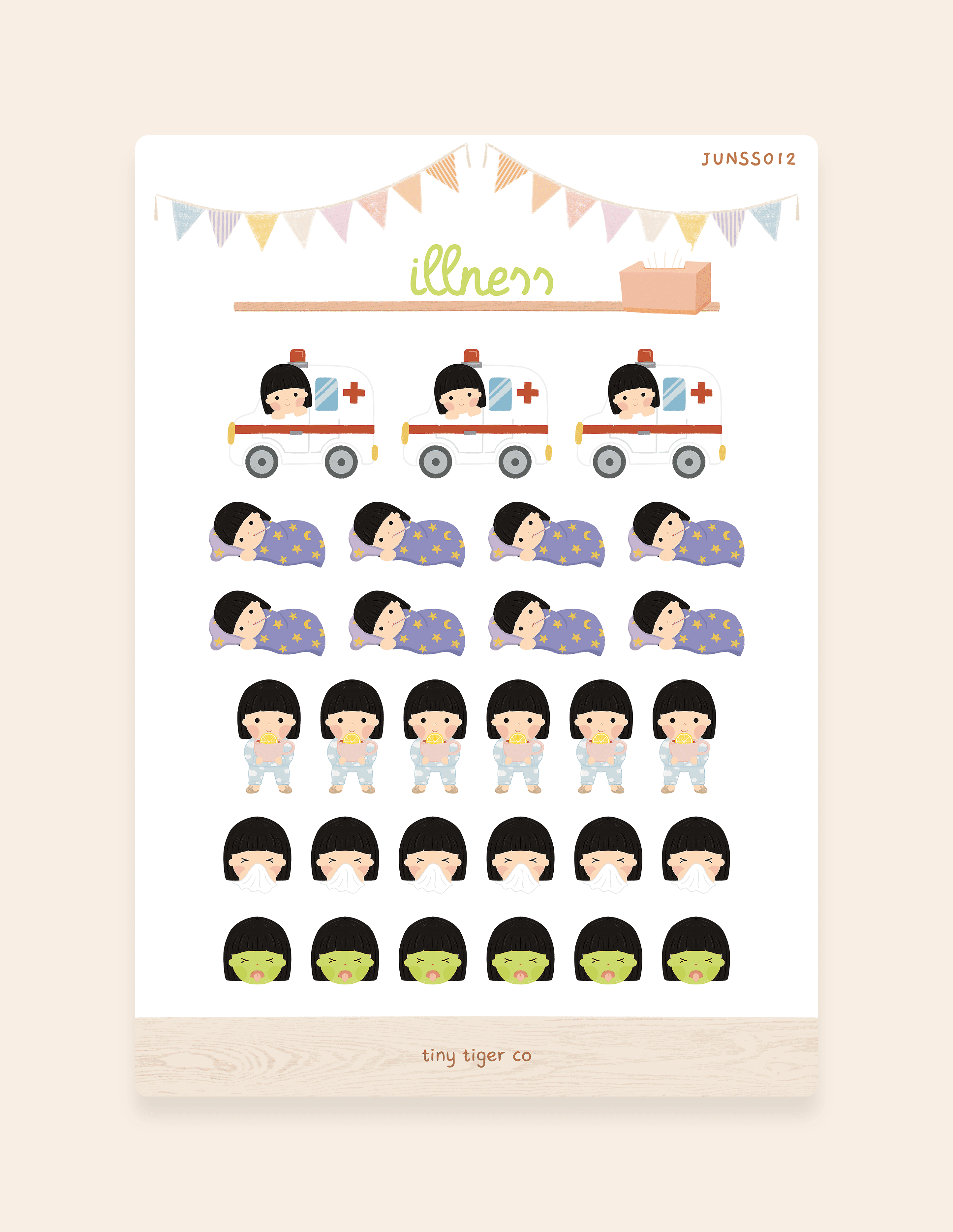 Illness Sticker Sheet SS012