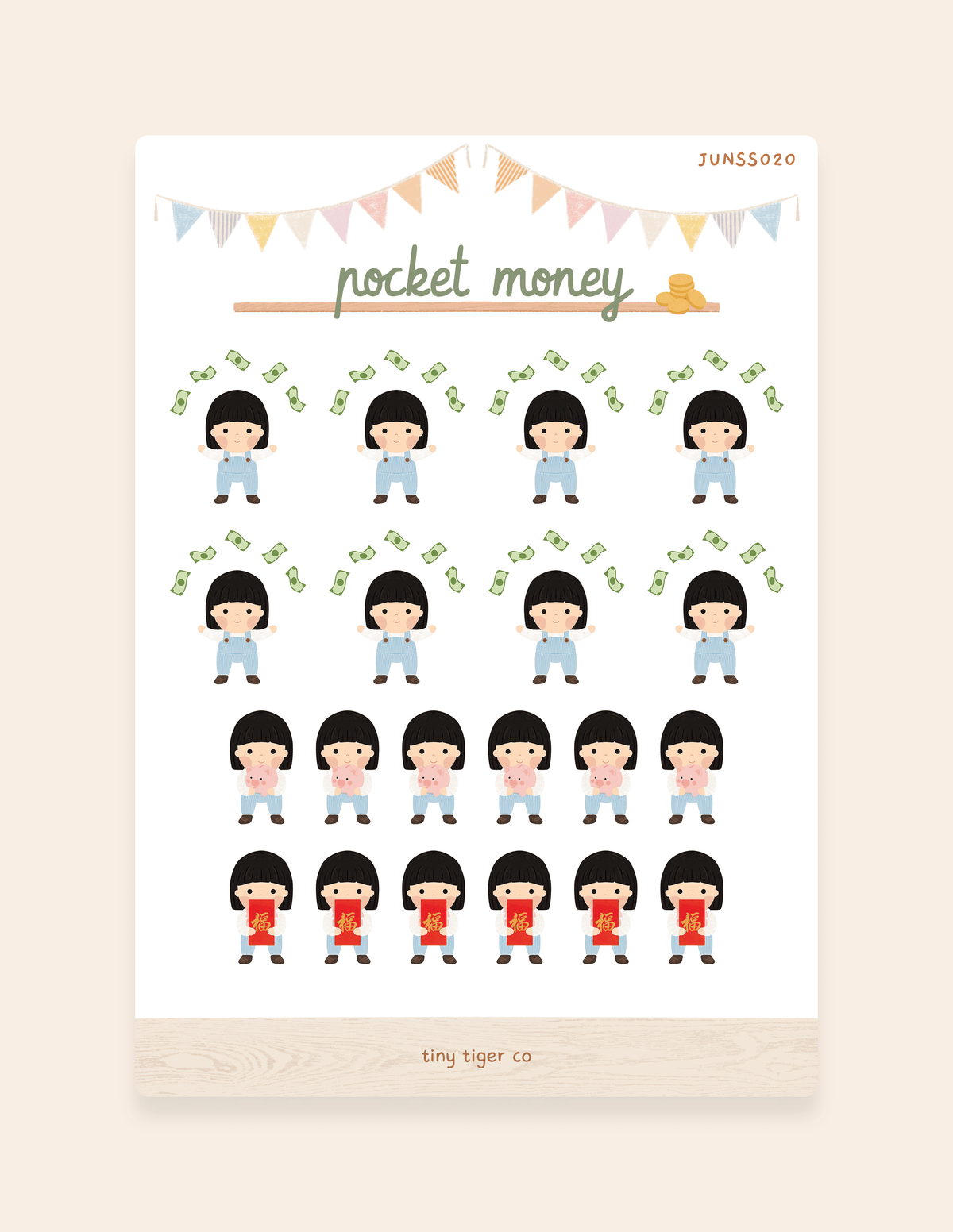 Pocket Money Sticker Sheet SS020