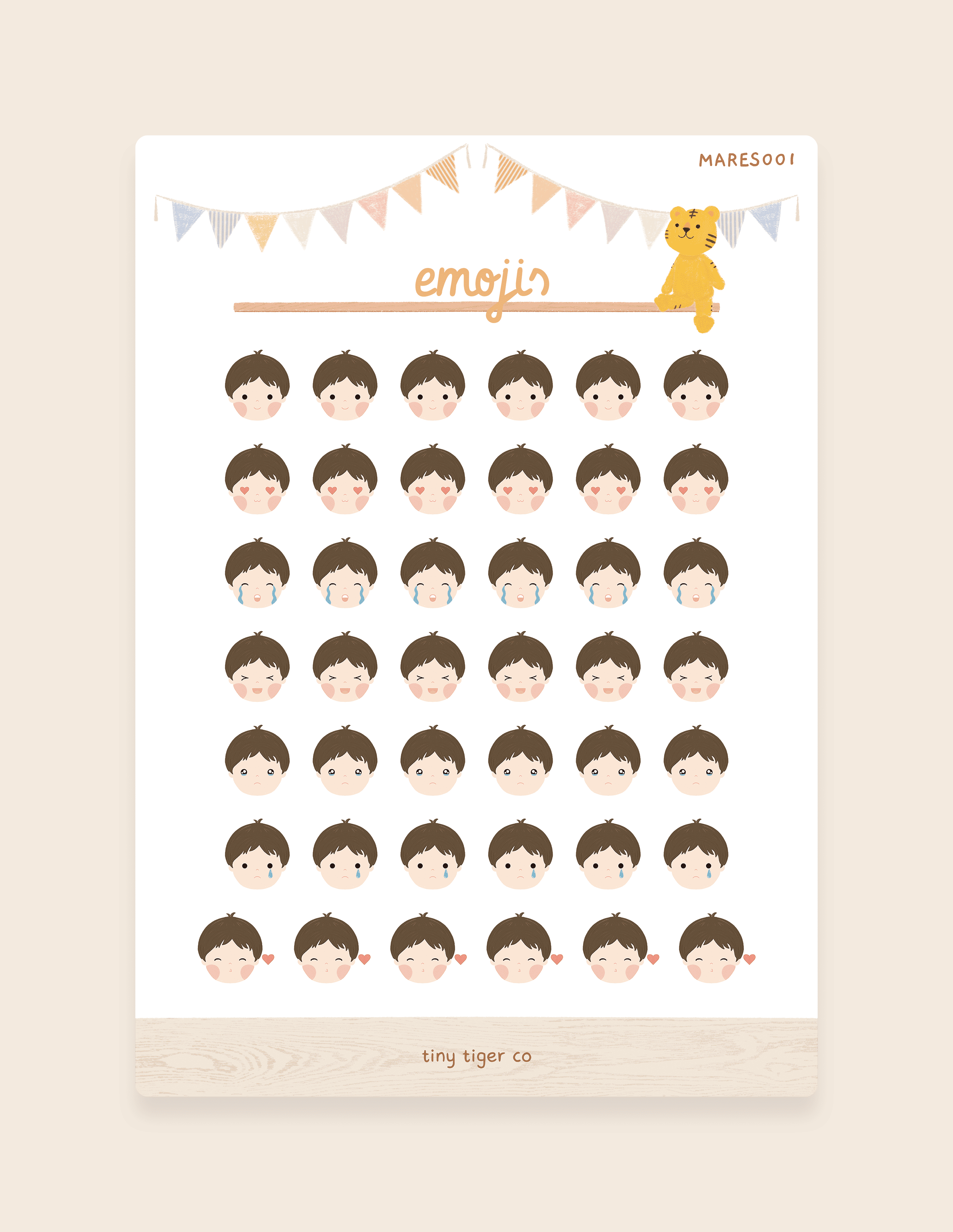 Emotions Sticker Sheet ES001