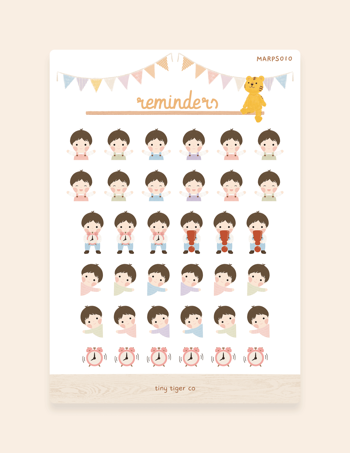 Reminders Sticker Sheet PS010