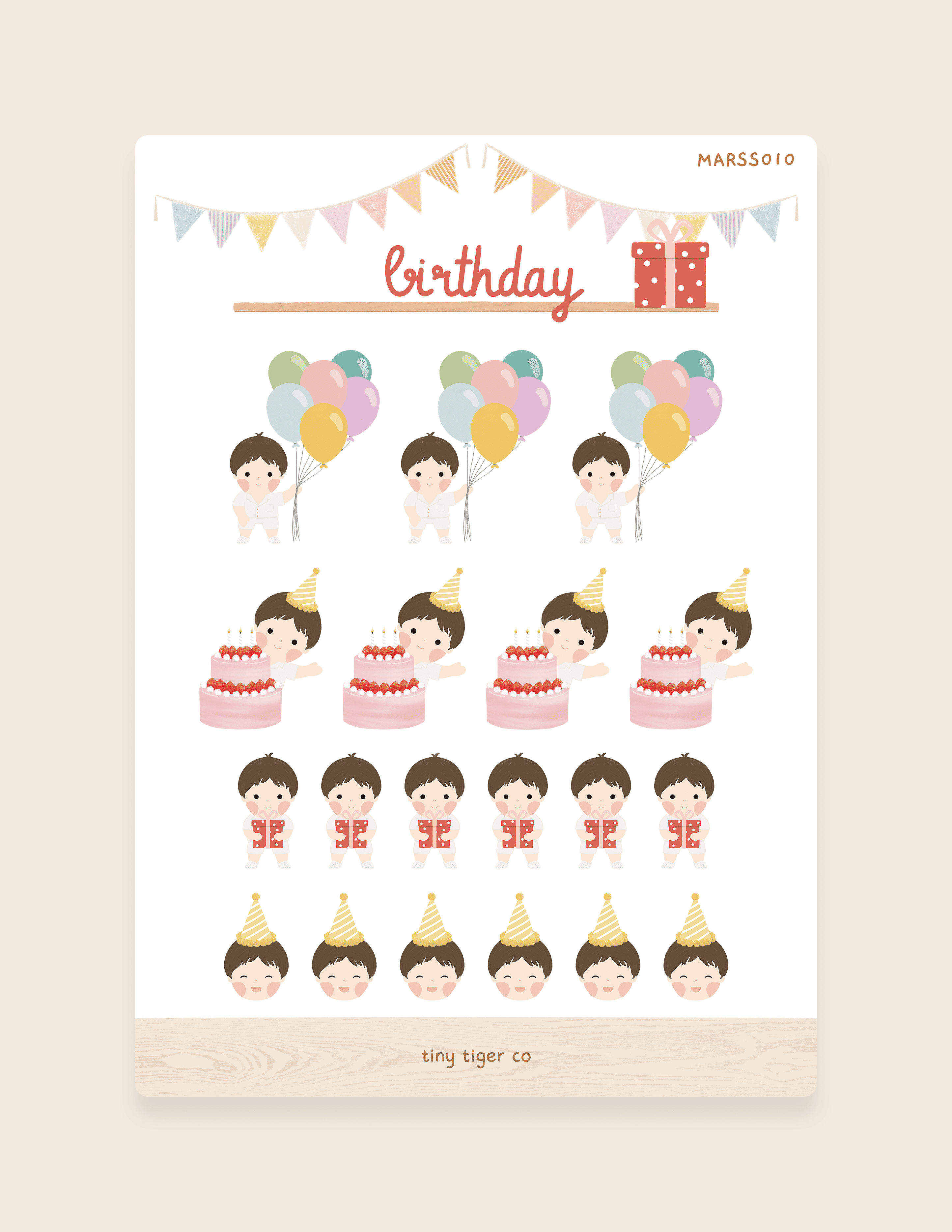 Birthday Sticker Sheet SS010