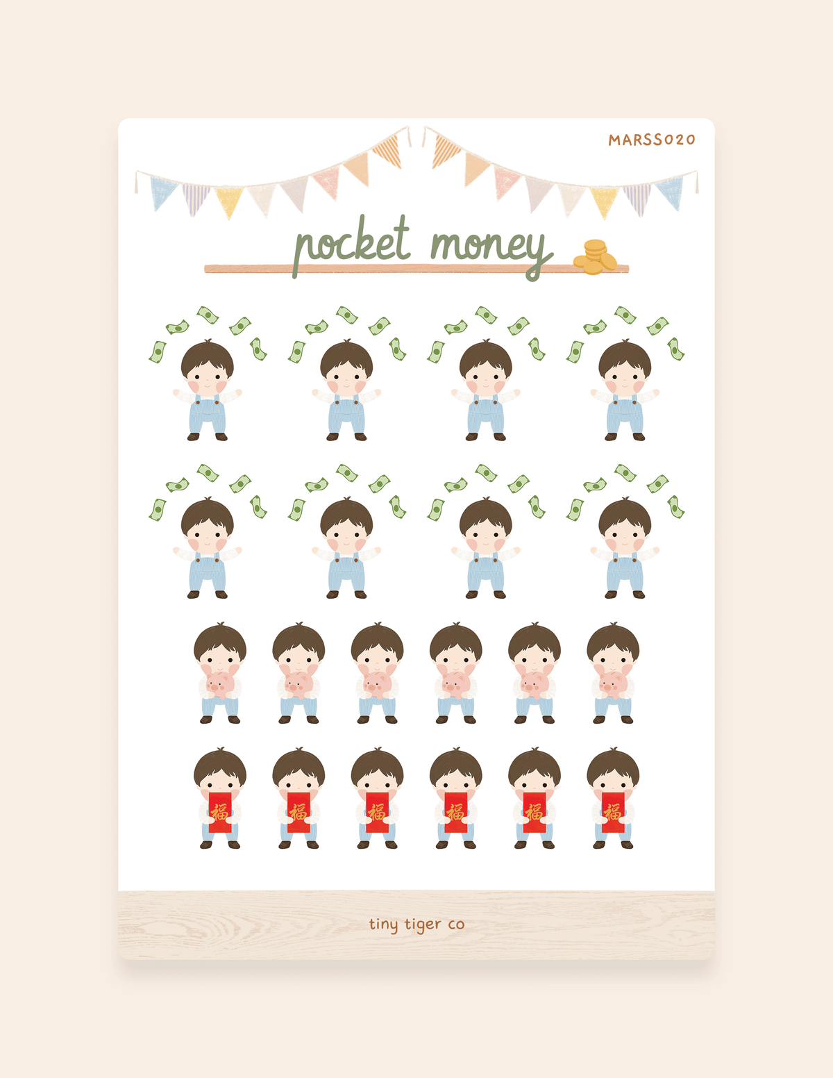 Pocket Money Sticker Sheet SS020