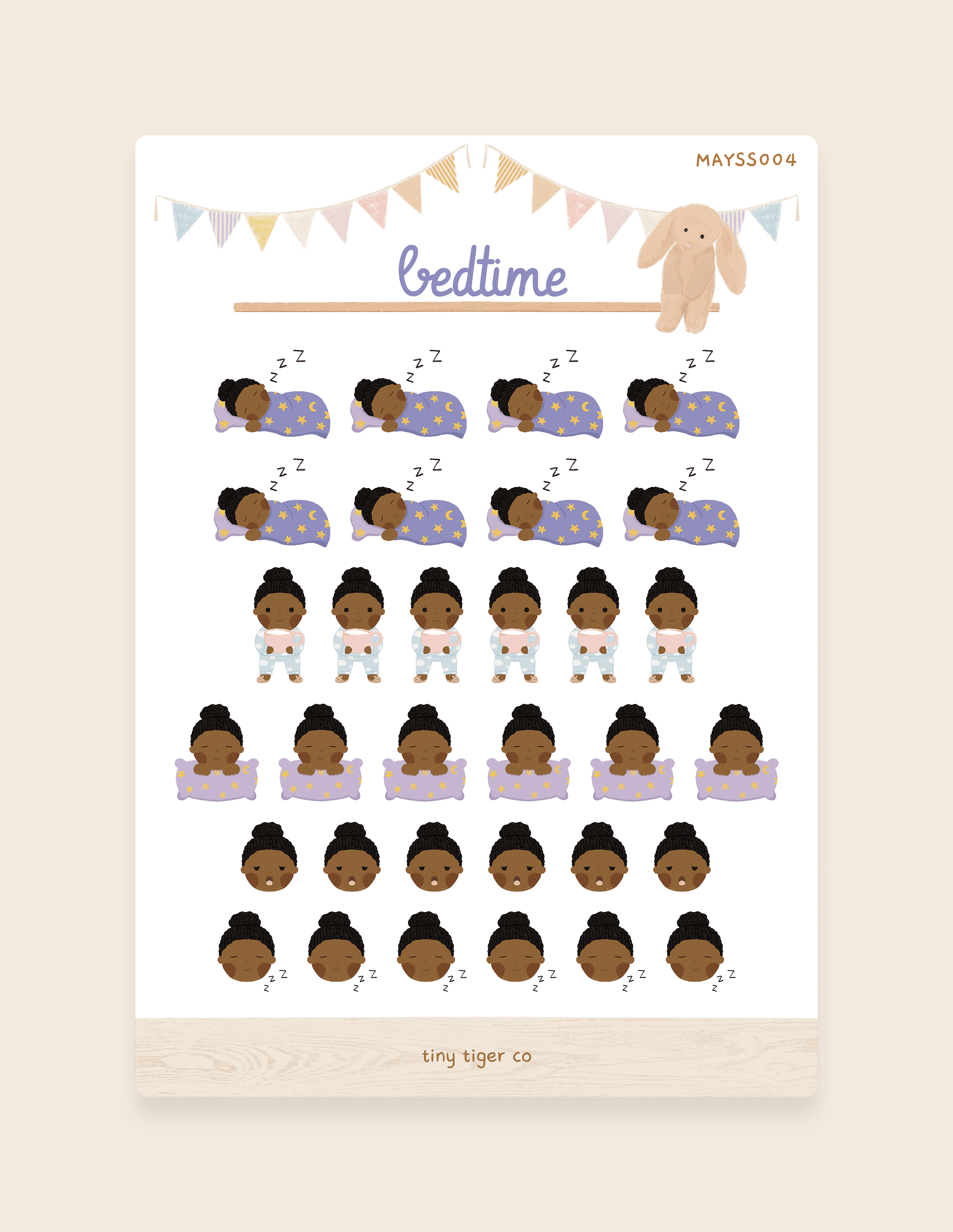 Bedtime Sticker Sheet SS004