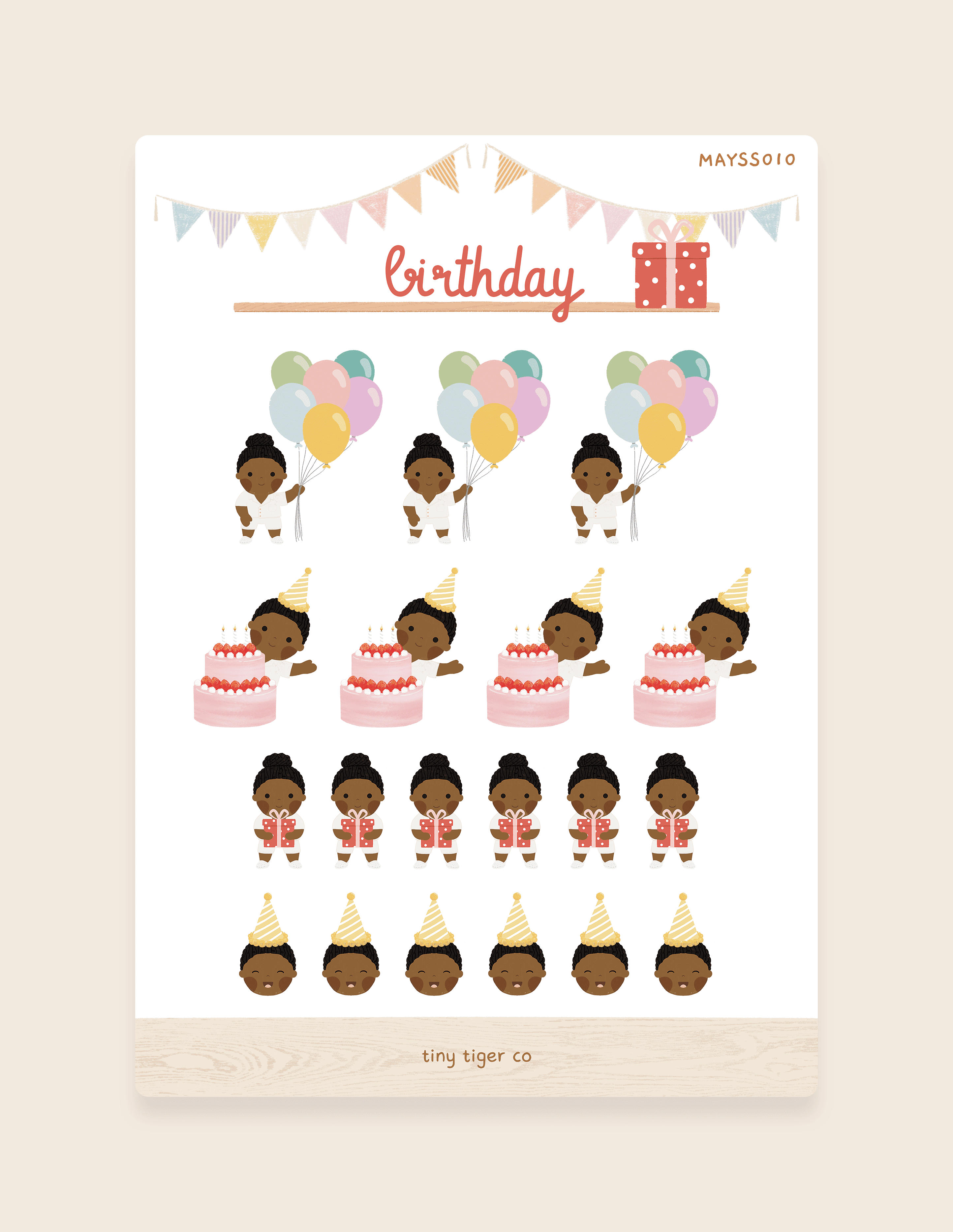 Birthday Sticker Sheet SS010