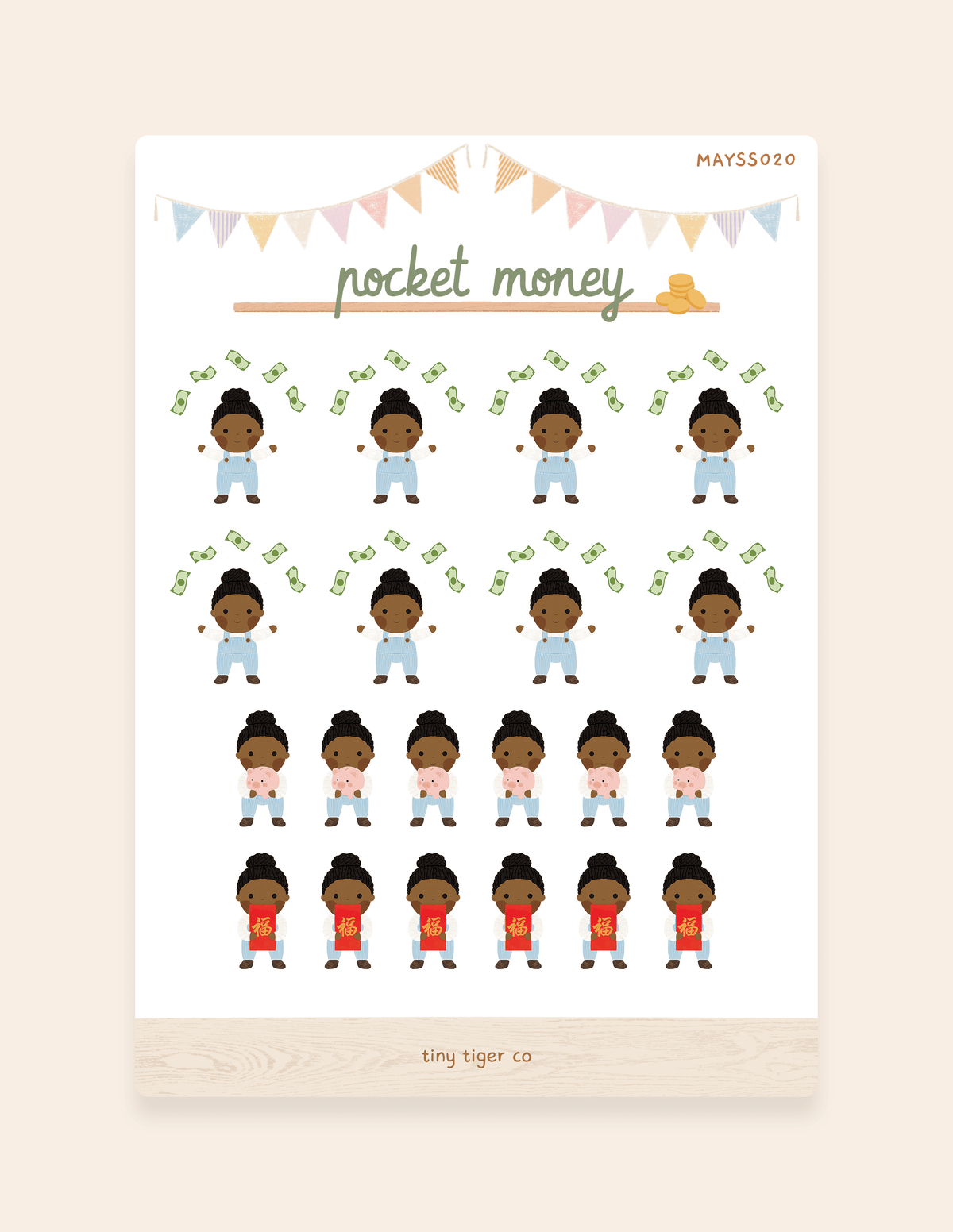 Pocket Money Sticker Sheet SS020