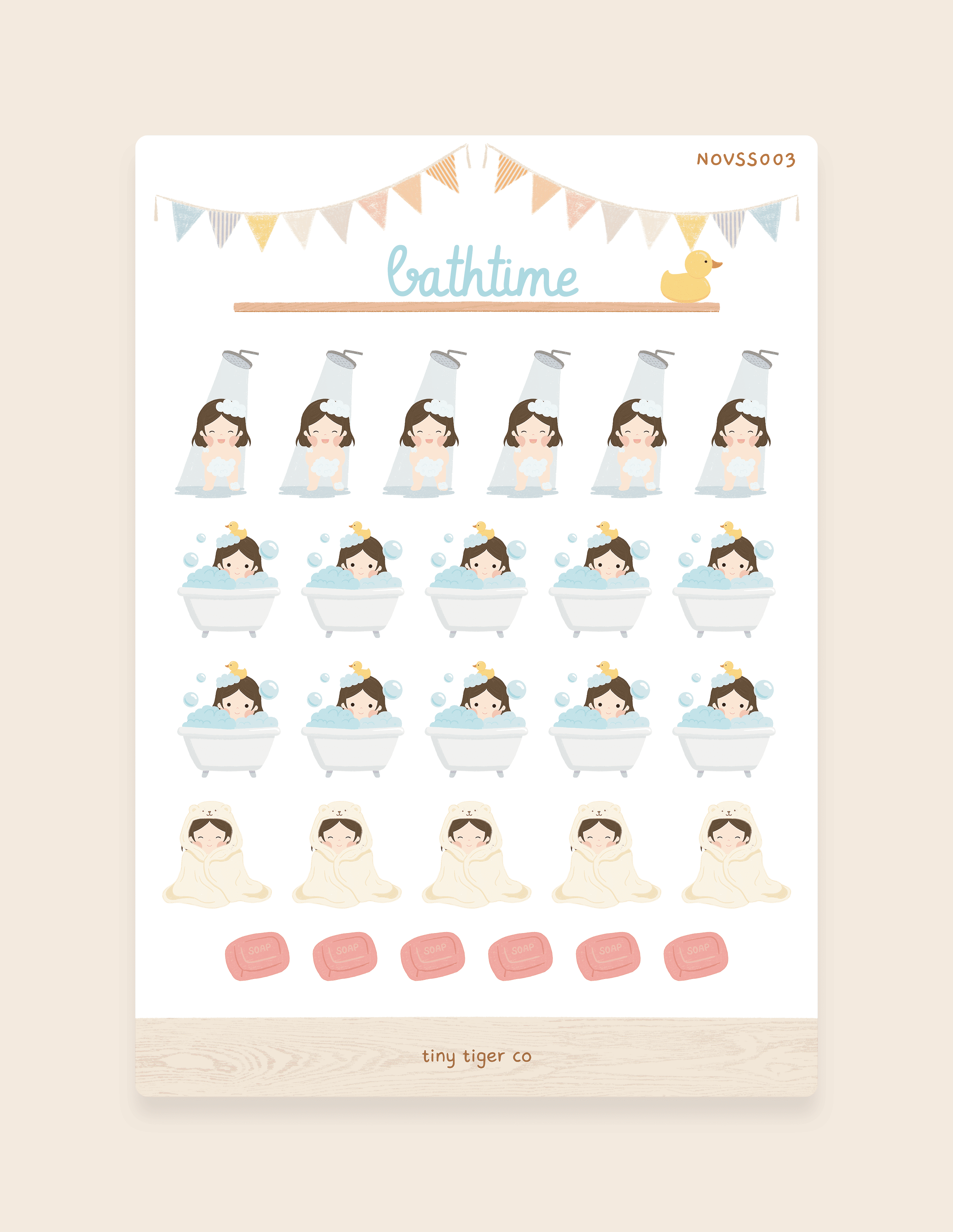 Bathtime Sticker Sheet SS003