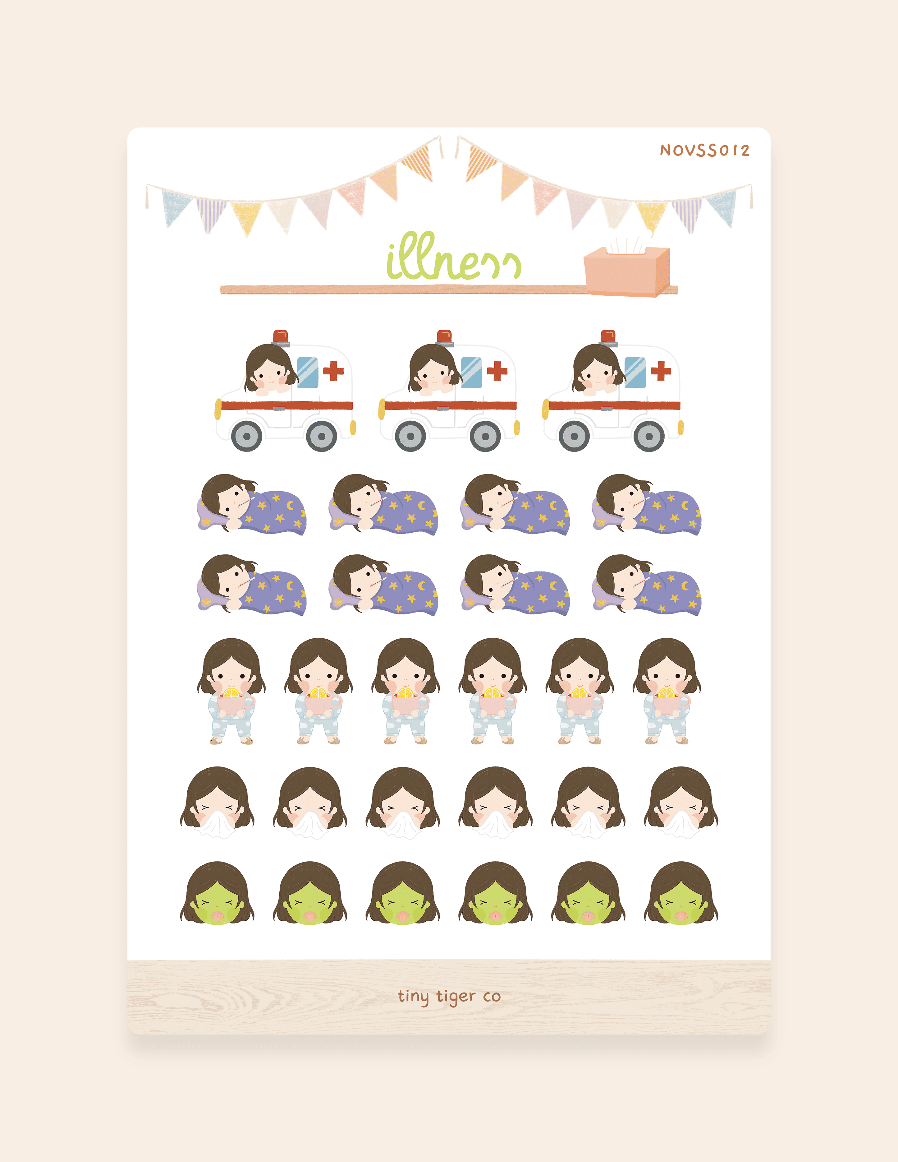 Illness Sticker Sheet SS012