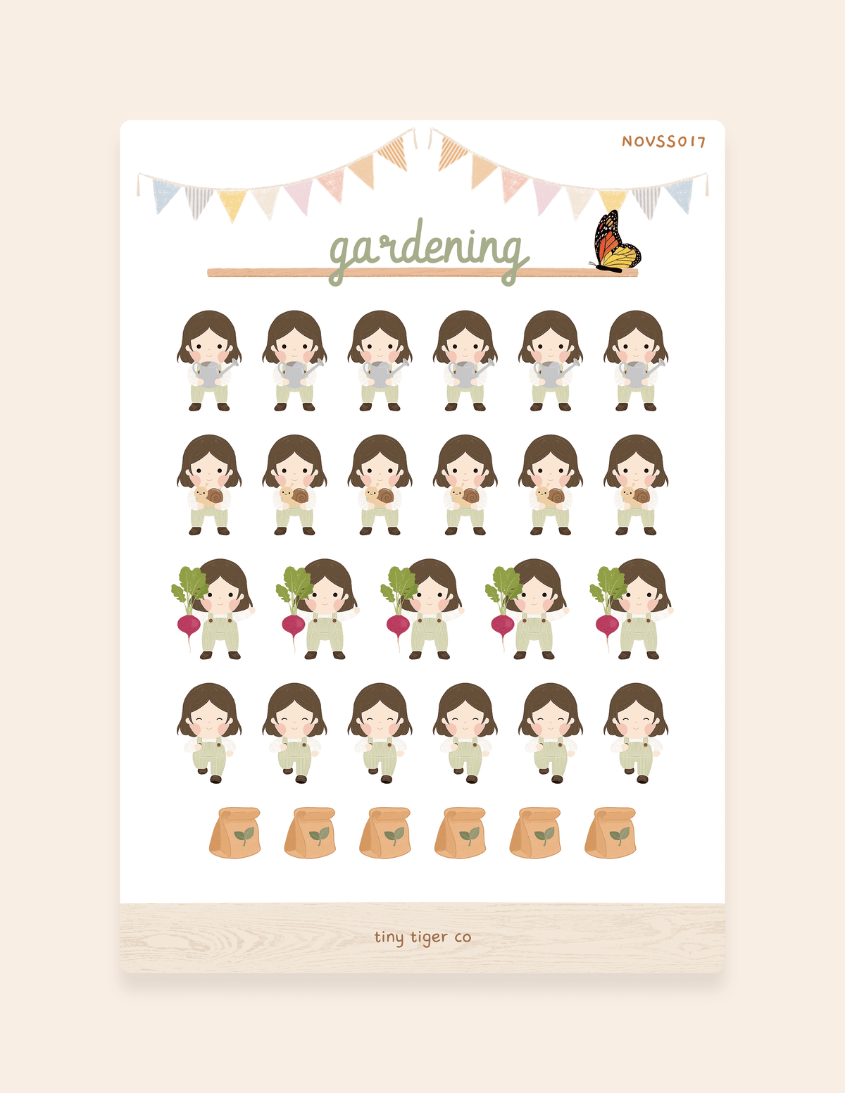 Gardening Sticker Sheet SS017