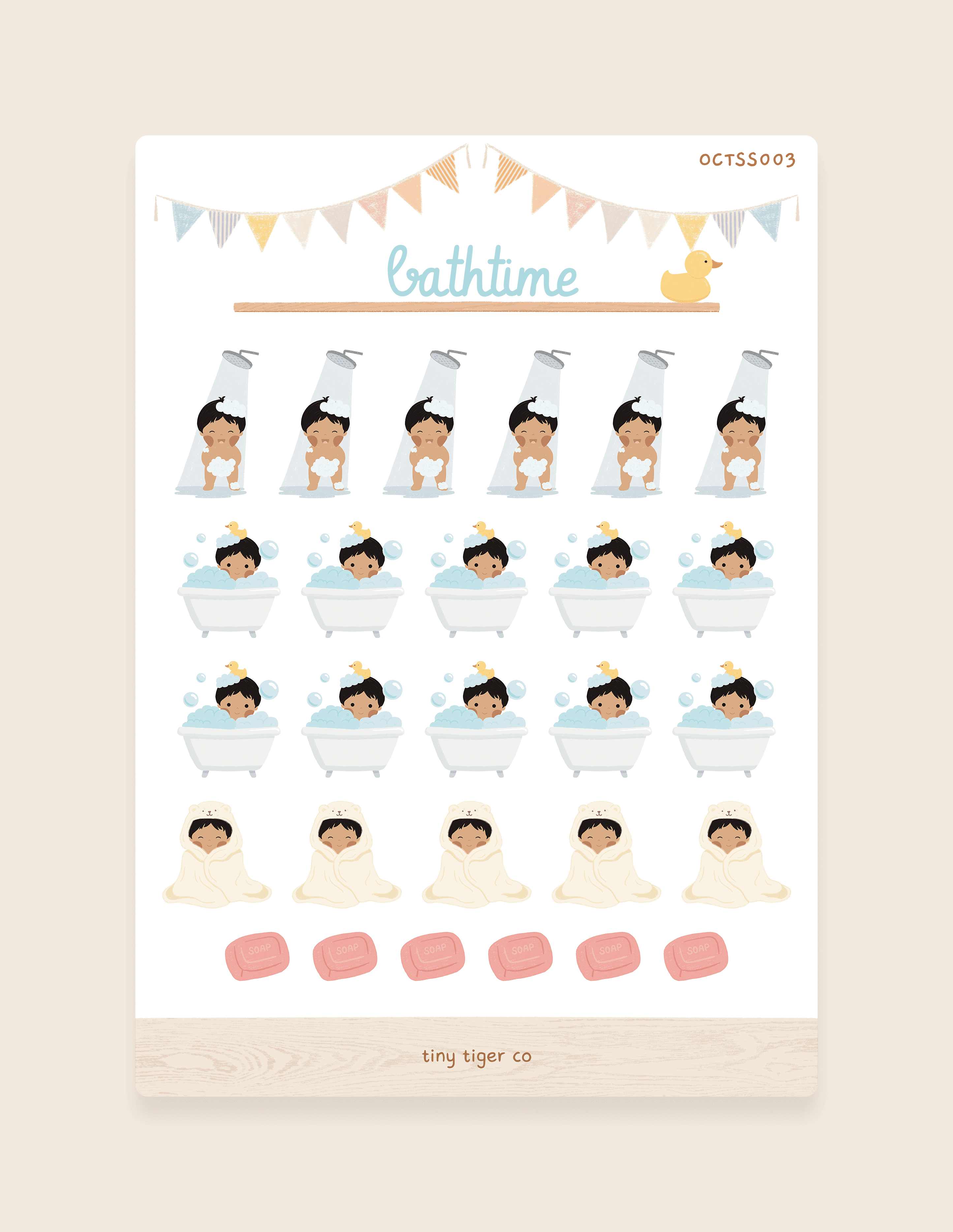 Bathtime Sticker Sheet SS003