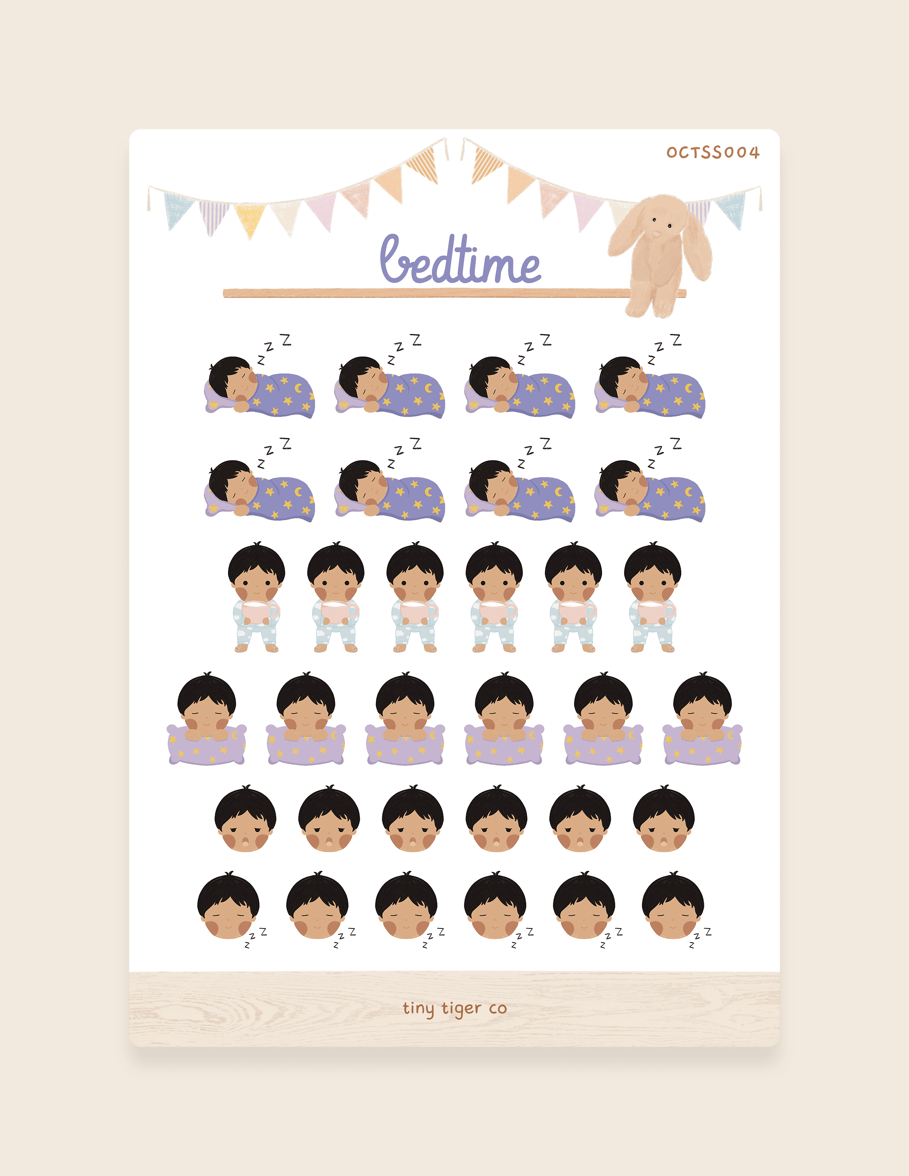 Bedtime Sticker Sheet SS004