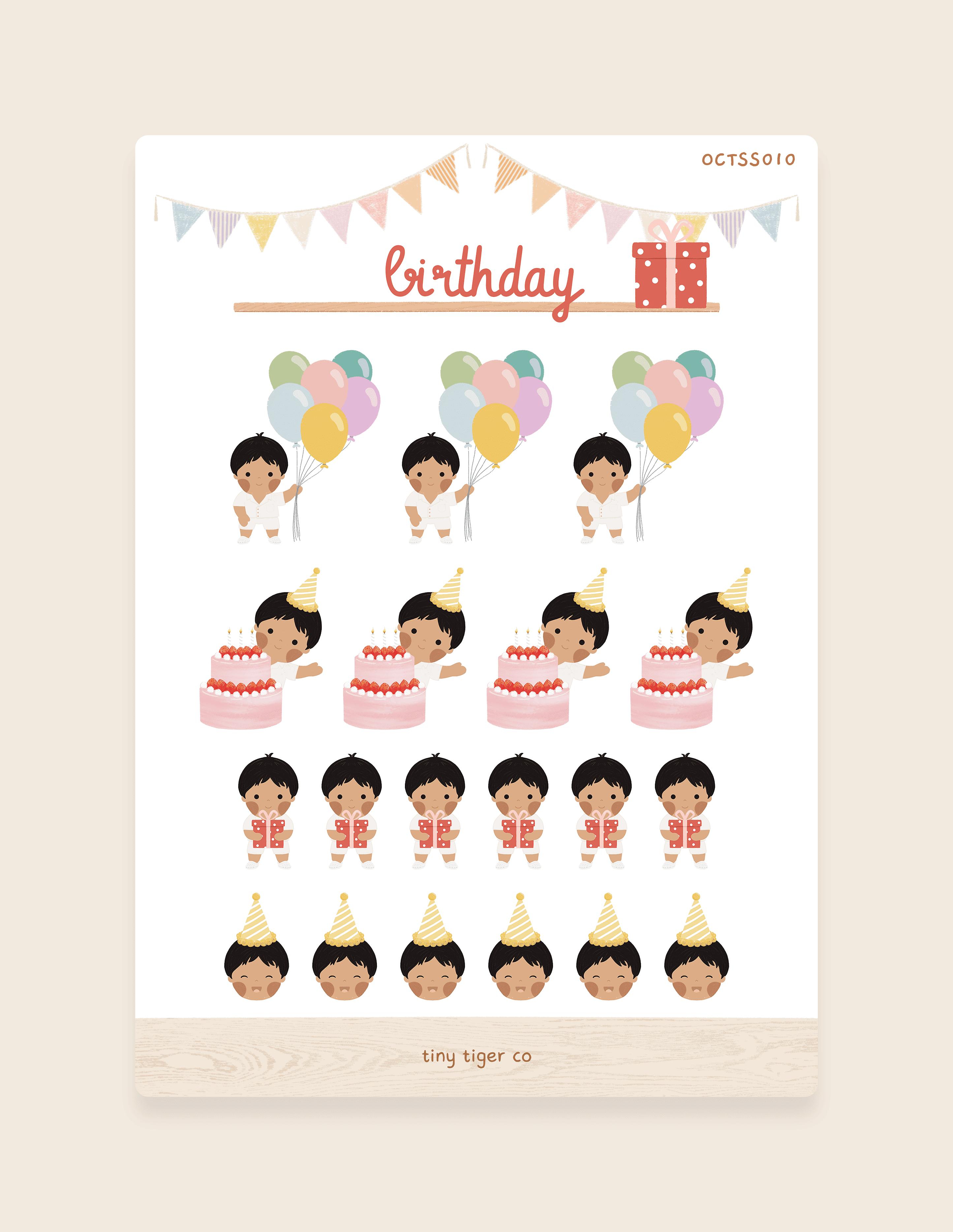Birthday Sticker Sheet SS010