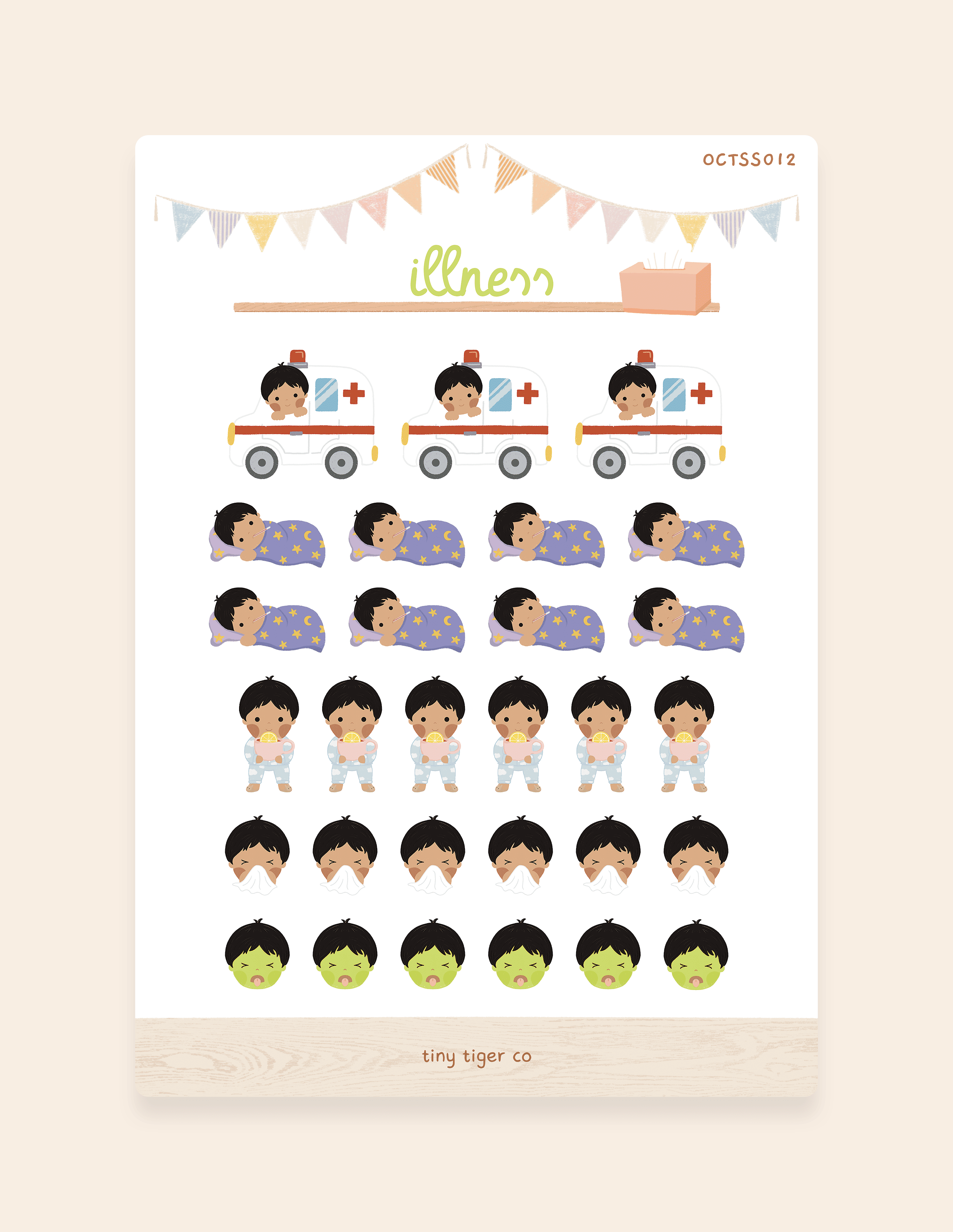 Illness Sticker Sheet SS012