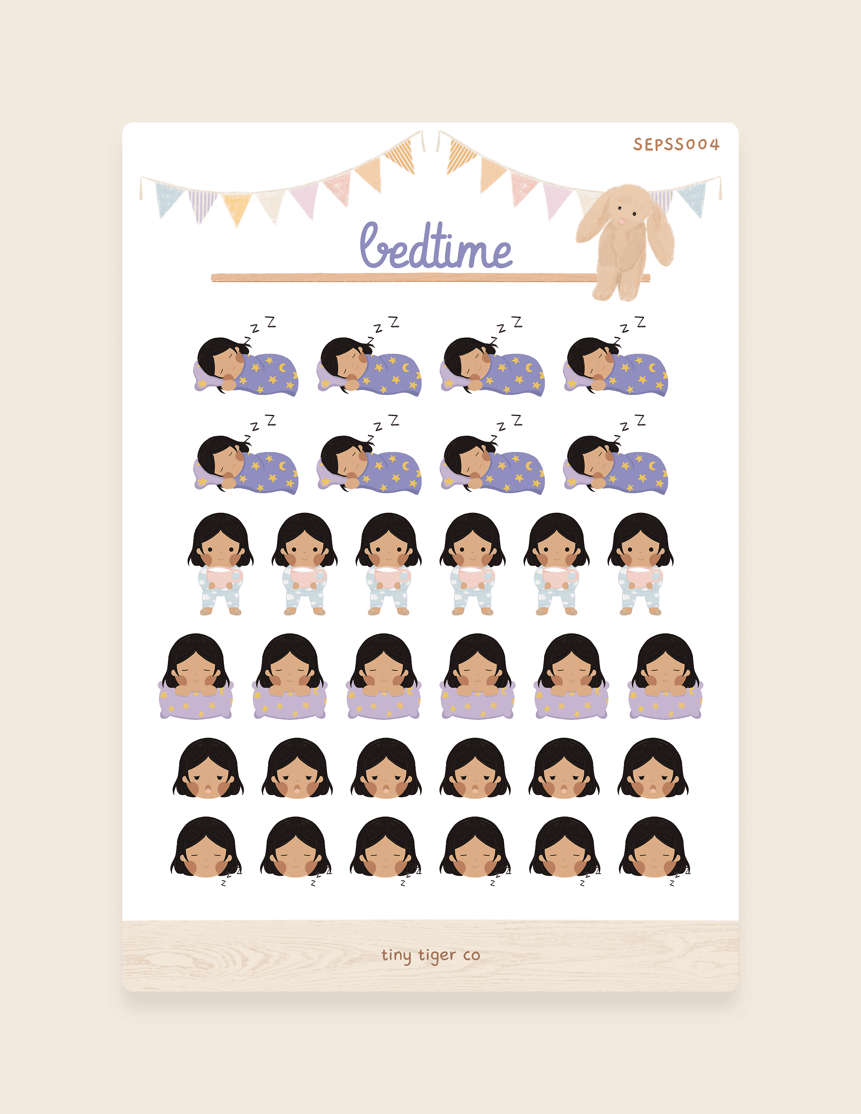 Bedtime Sticker Sheet SS004