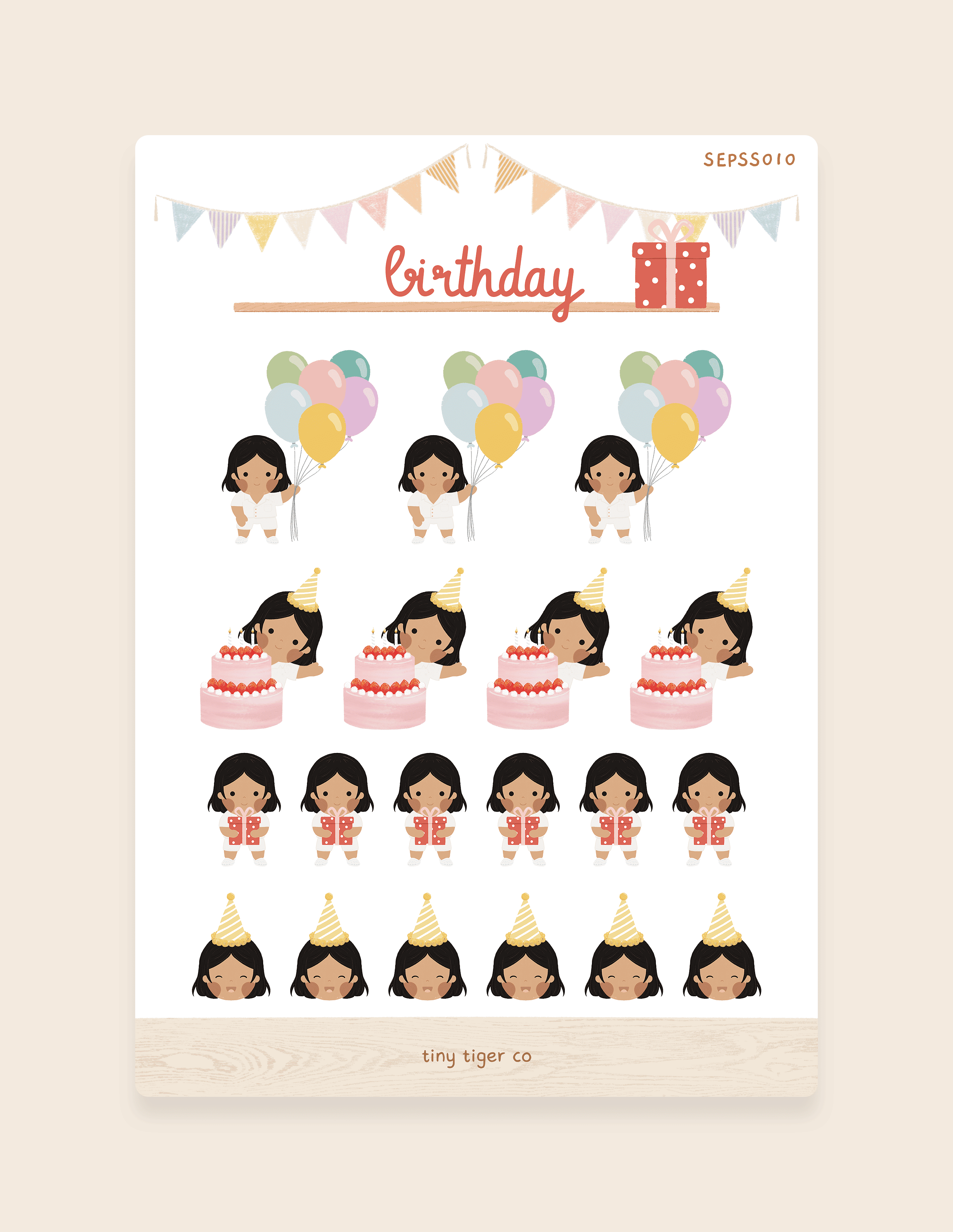 Birthday Sticker Sheet SS010