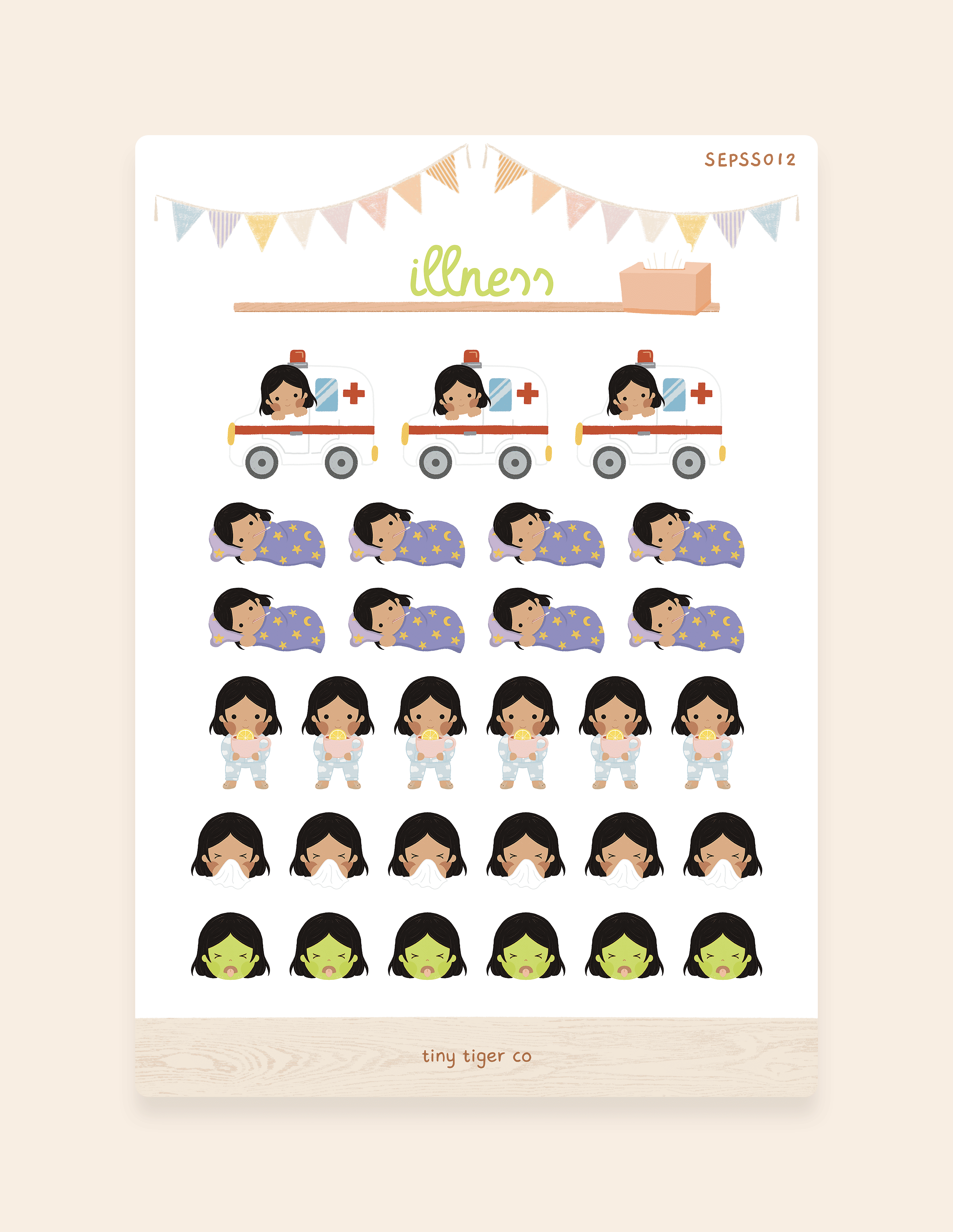 Illness Sticker Sheet SS012
